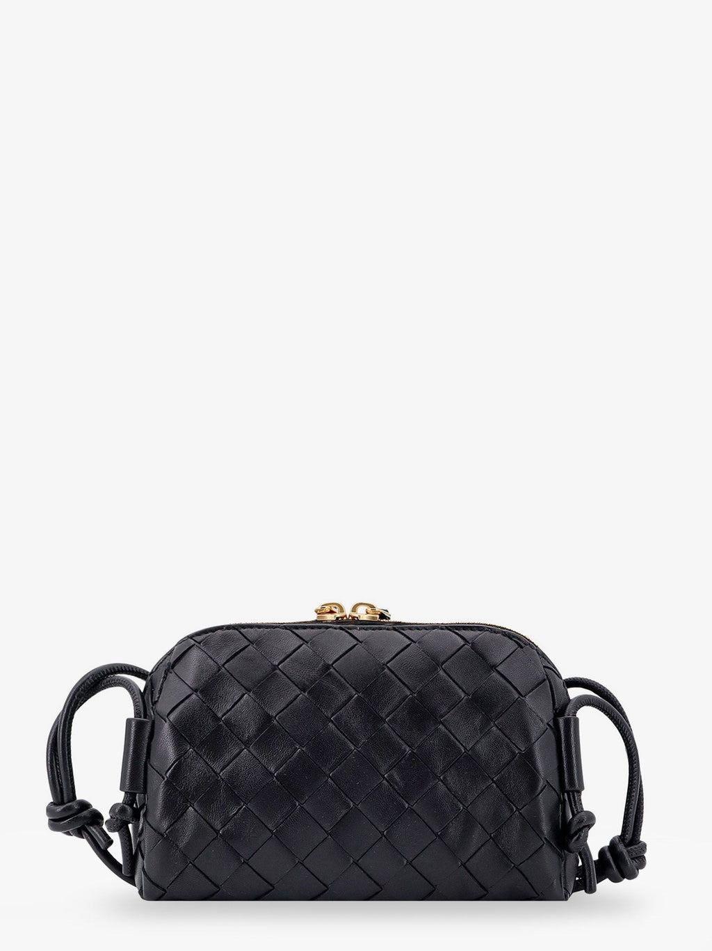 Bottega Veneta Women Concert Pouch Leather Crossbody Bag With Intrecciato Motif
