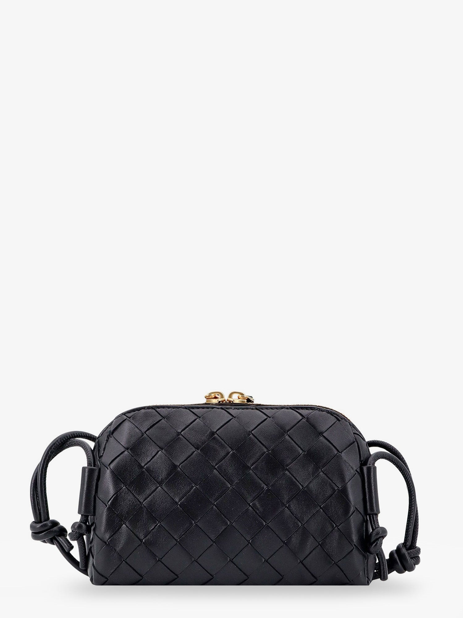 Bottega Veneta Women Concert Pouch Leather Crossbody Bag With Intrecciato Motif