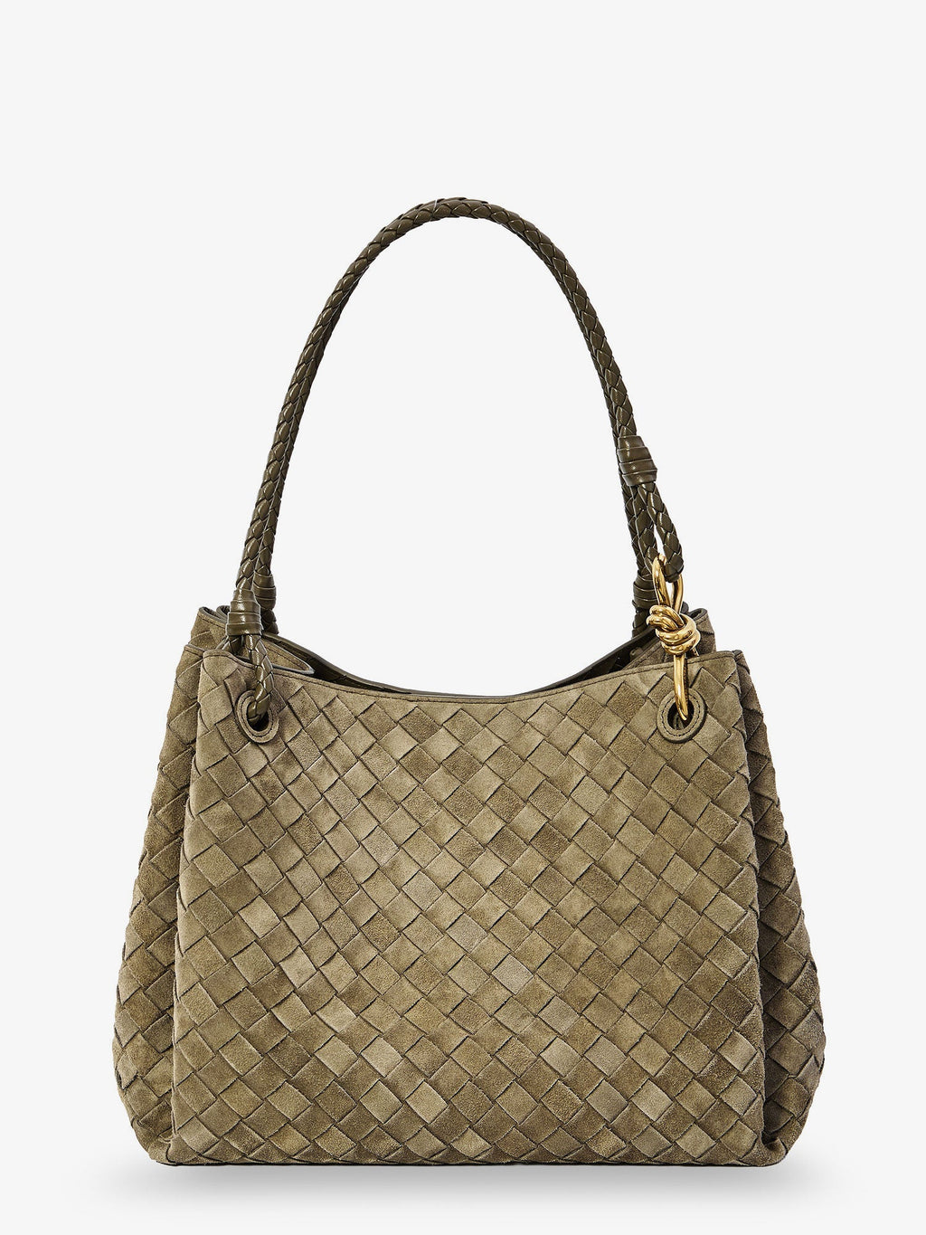 Bottega Veneta Women Parachute Large Suede Shoulder Bag