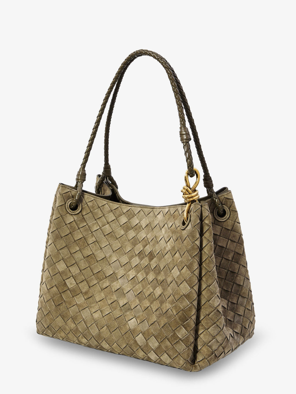 Bottega Veneta Women Parachute Large Suede Shoulder Bag