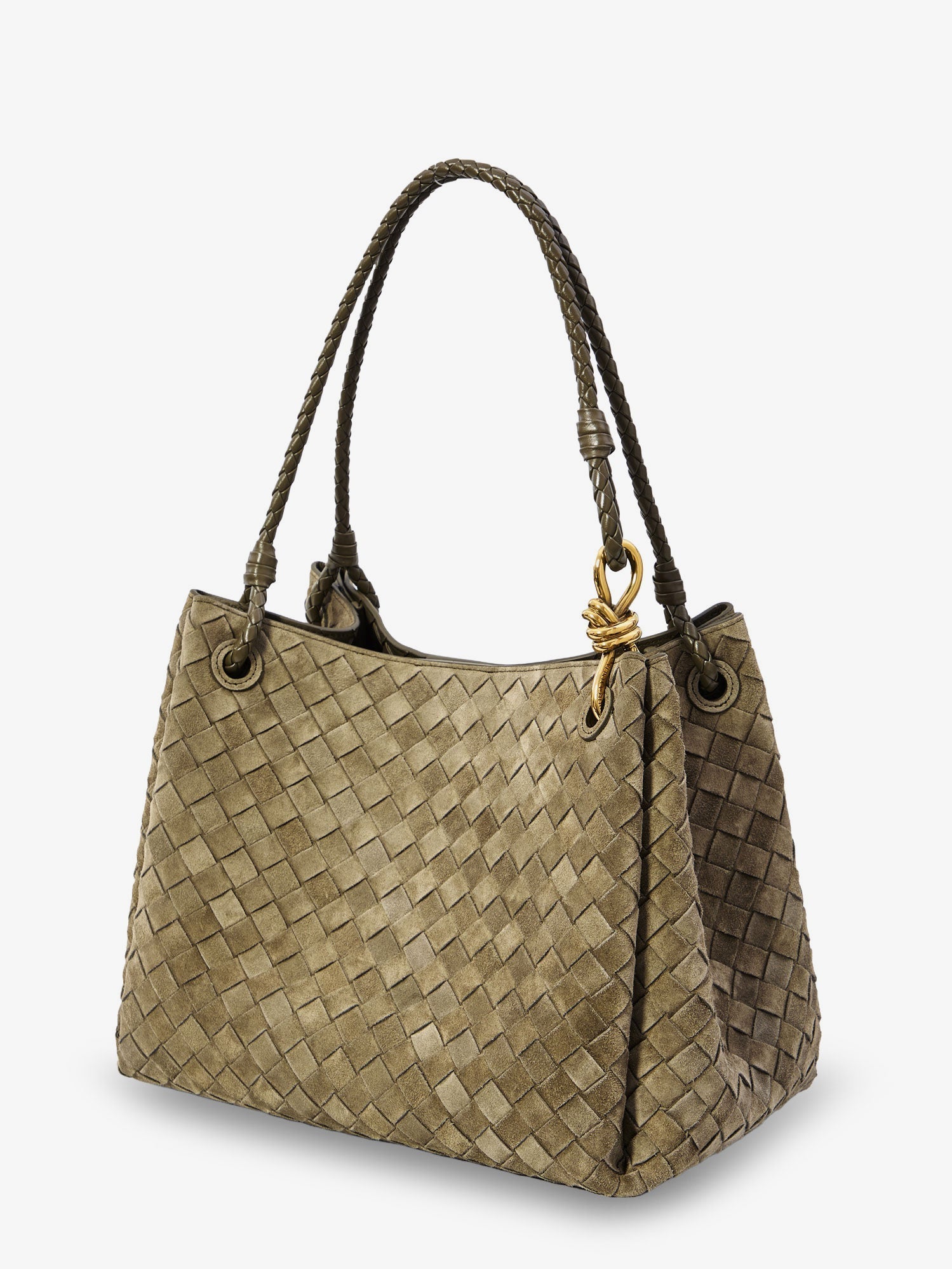 Bottega Veneta Women Parachute Large Suede Shoulder Bag