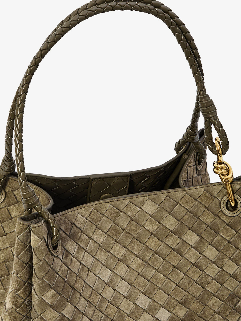 Bottega Veneta Women Parachute Large Suede Shoulder Bag