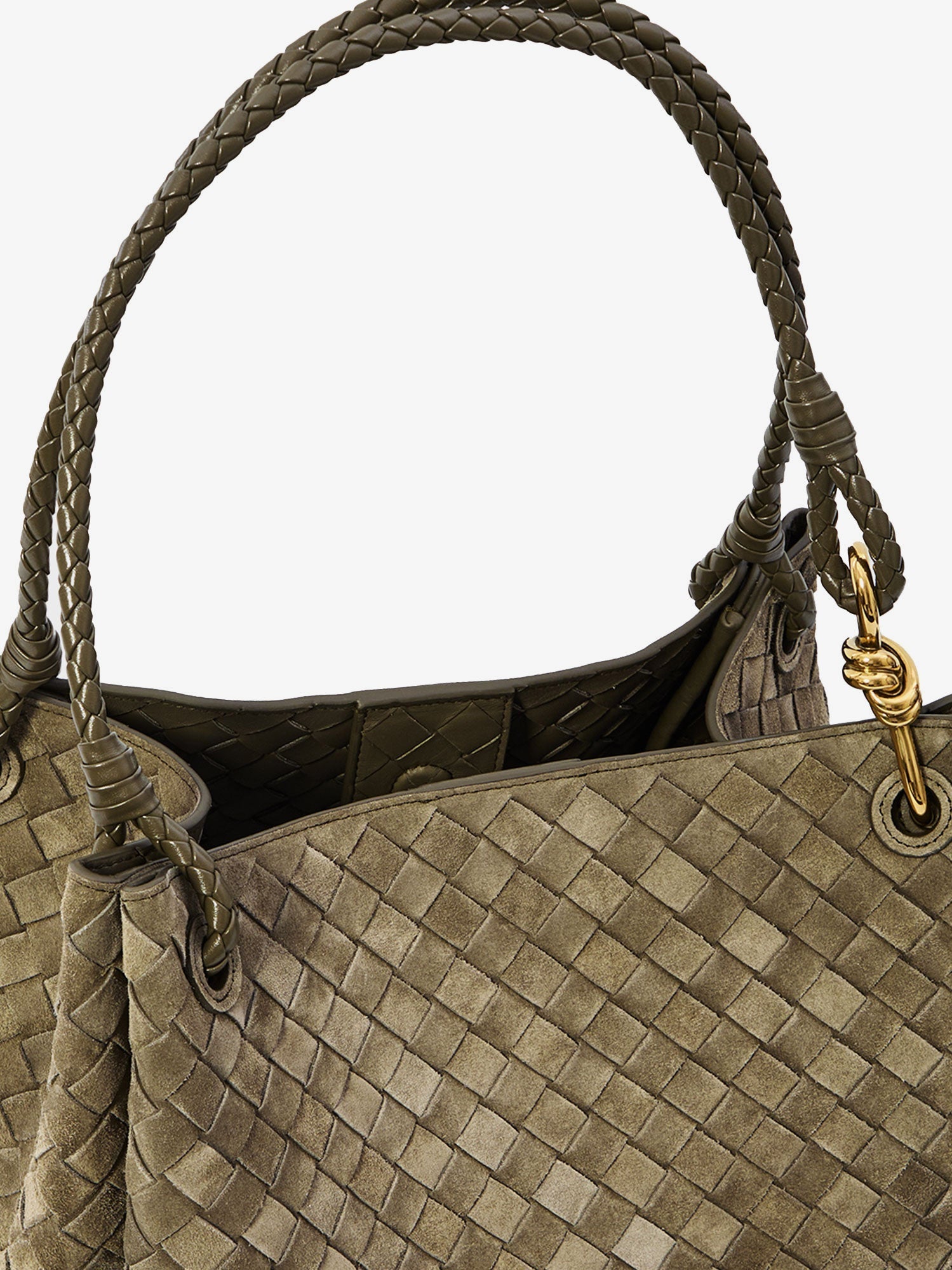 Bottega Veneta Women Parachute Large Suede Shoulder Bag
