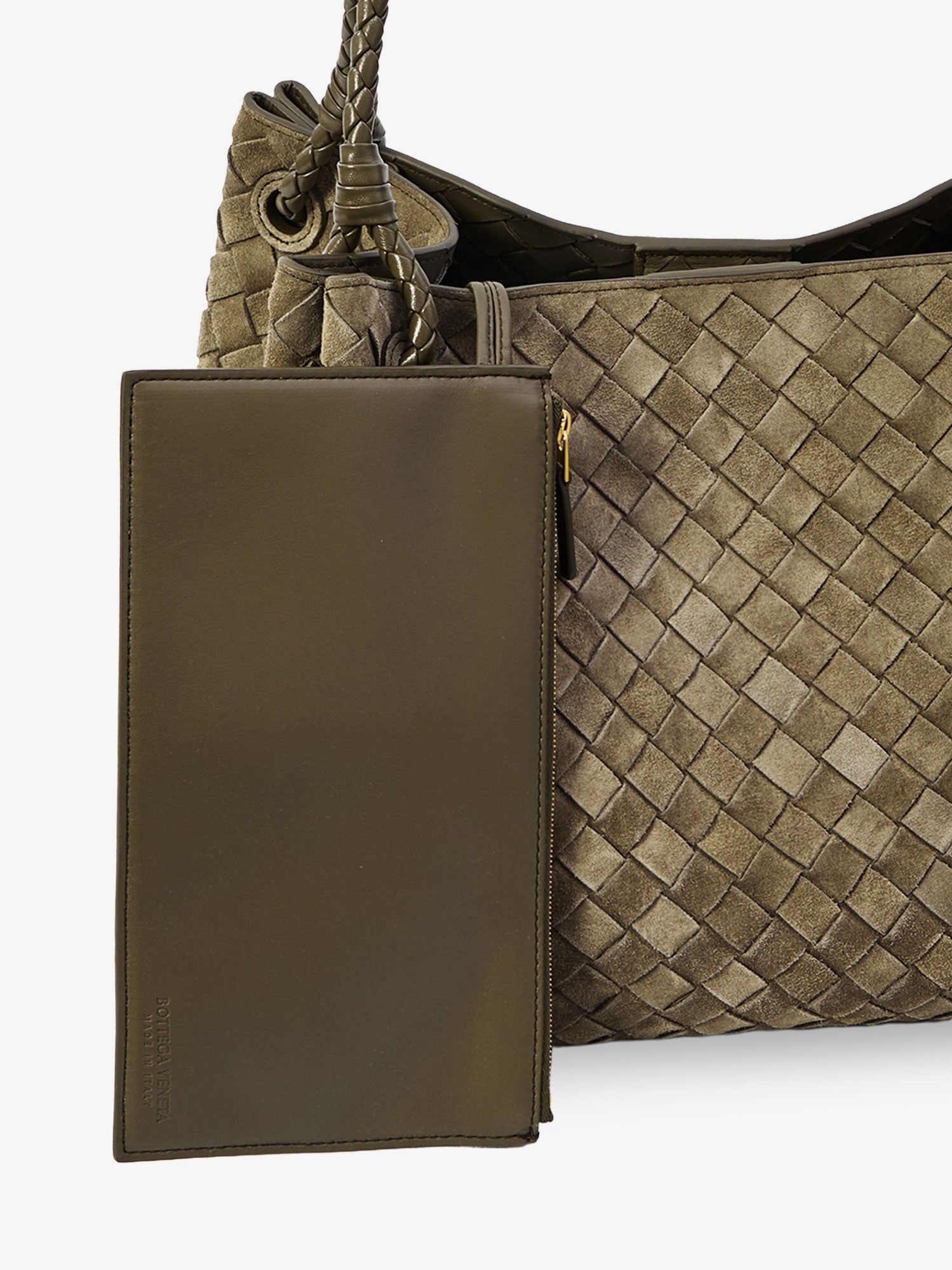 Bottega Veneta Women Parachute Large Suede Shoulder Bag