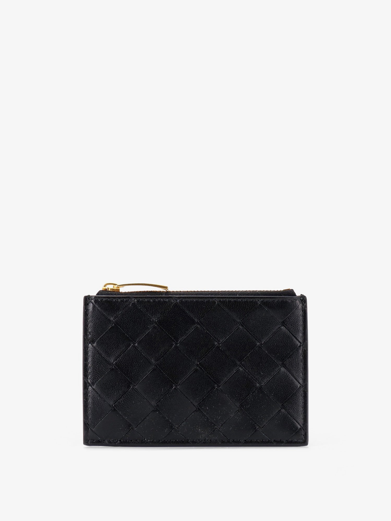 Bottega Veneta Women Leather Card Holder With Intrecciato Motif