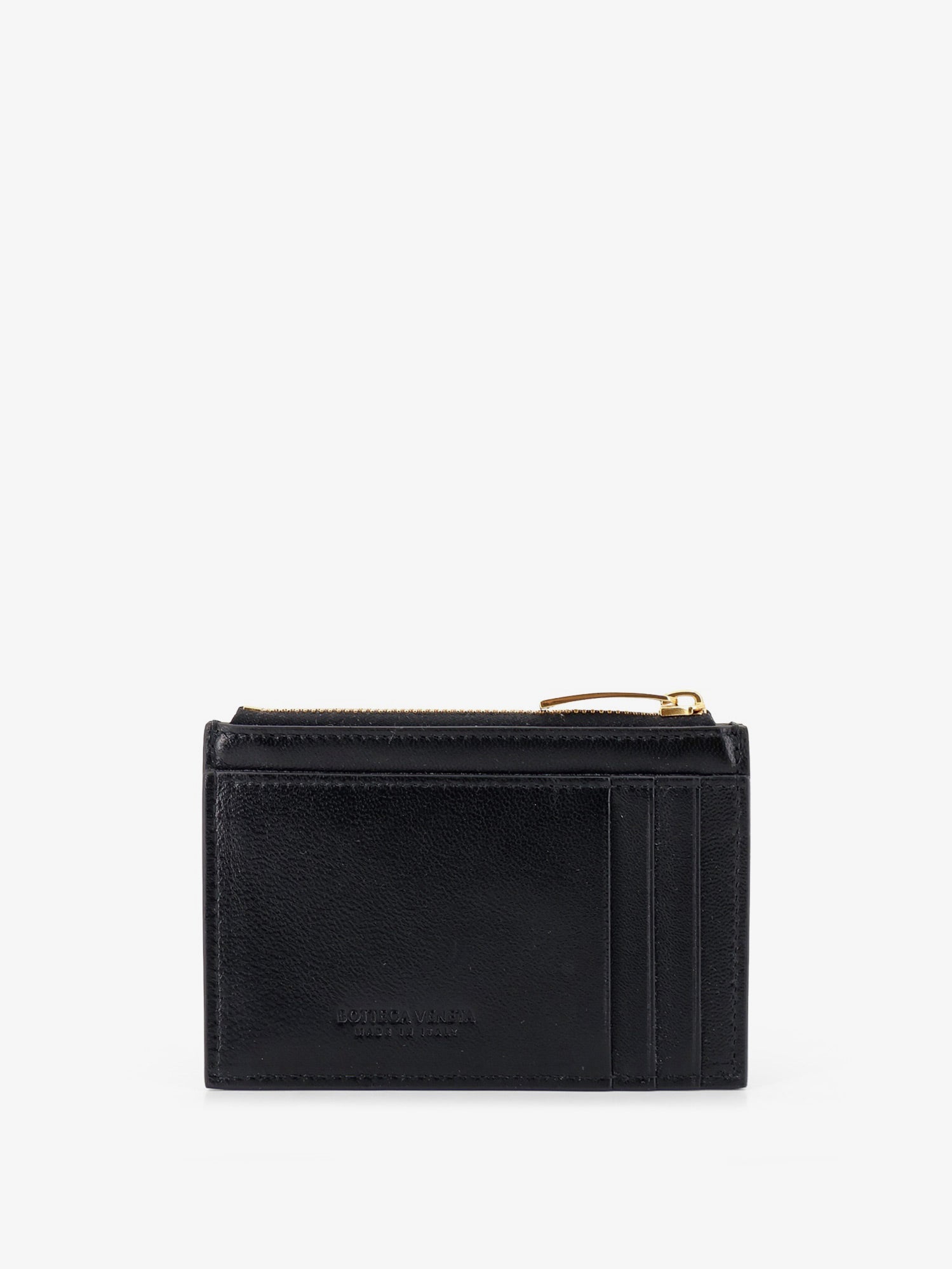 Bottega Veneta Women Leather Card Holder With Intrecciato Motif