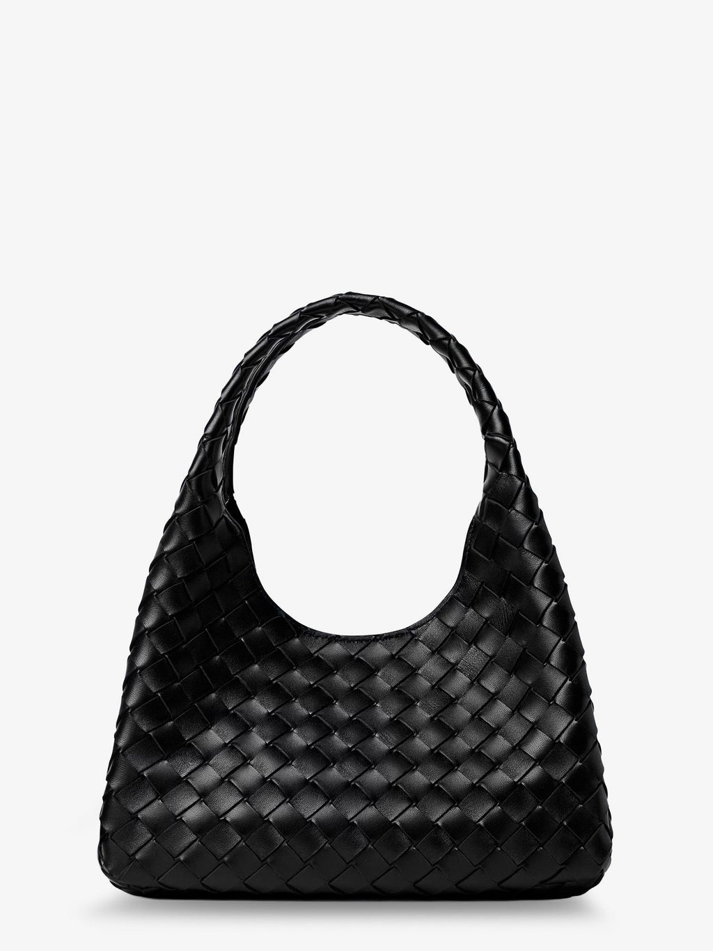 Bottega Veneta Women Campana Leather Shoulder Bag With Intrecciato Motif