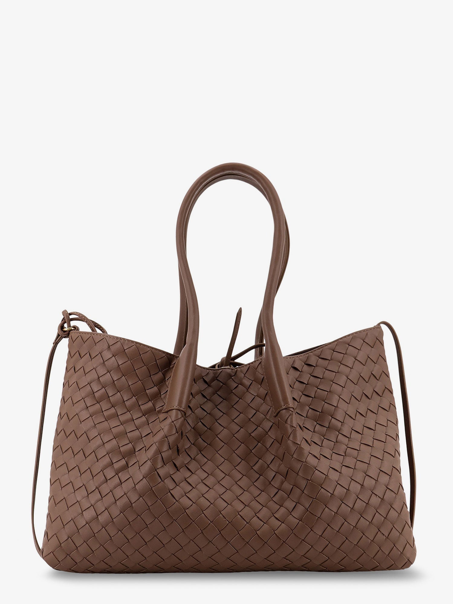 Bottega Veneta Women Pinacoteca Leather Handbag With Intrecciato Motif