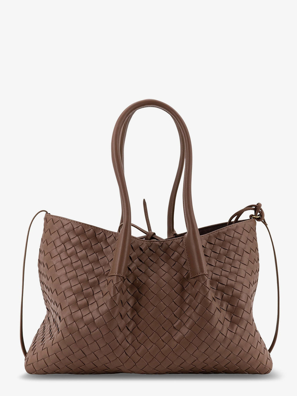 Bottega Veneta Women Pinacoteca Leather Handbag With Intrecciato Motif