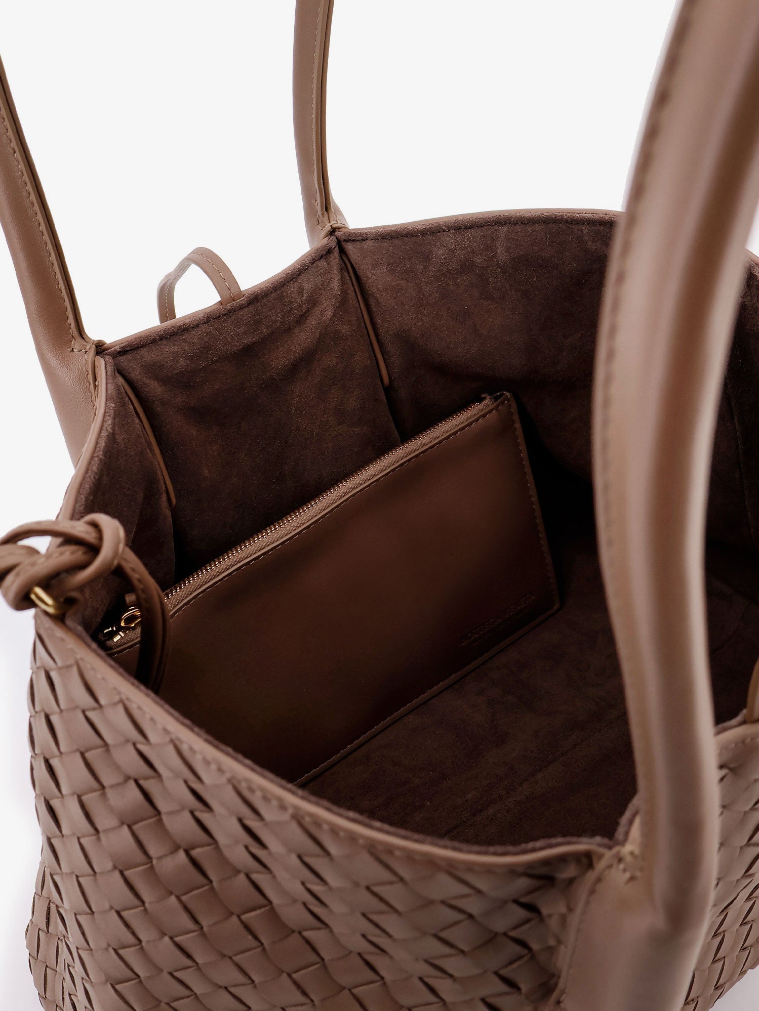 Bottega Veneta Women Pinacoteca Leather Handbag With Intrecciato Motif