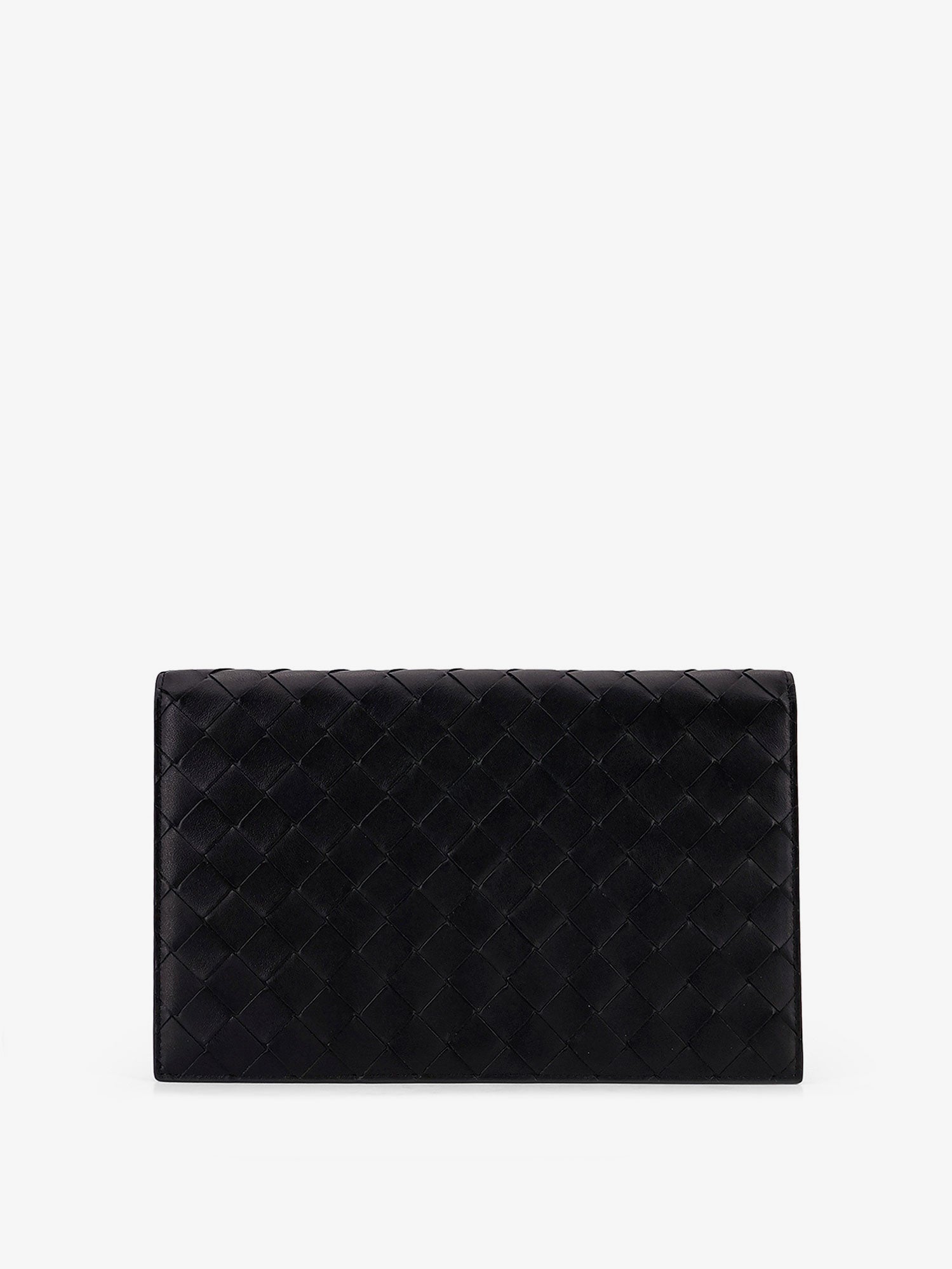 Bottega Veneta Men Leather Clutch Bag With Intrecciato Motif