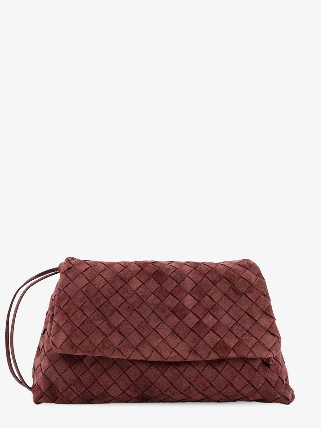 Bottega Veneta Women Suede Giorno Crossbody Bag With Intrecciato Motif