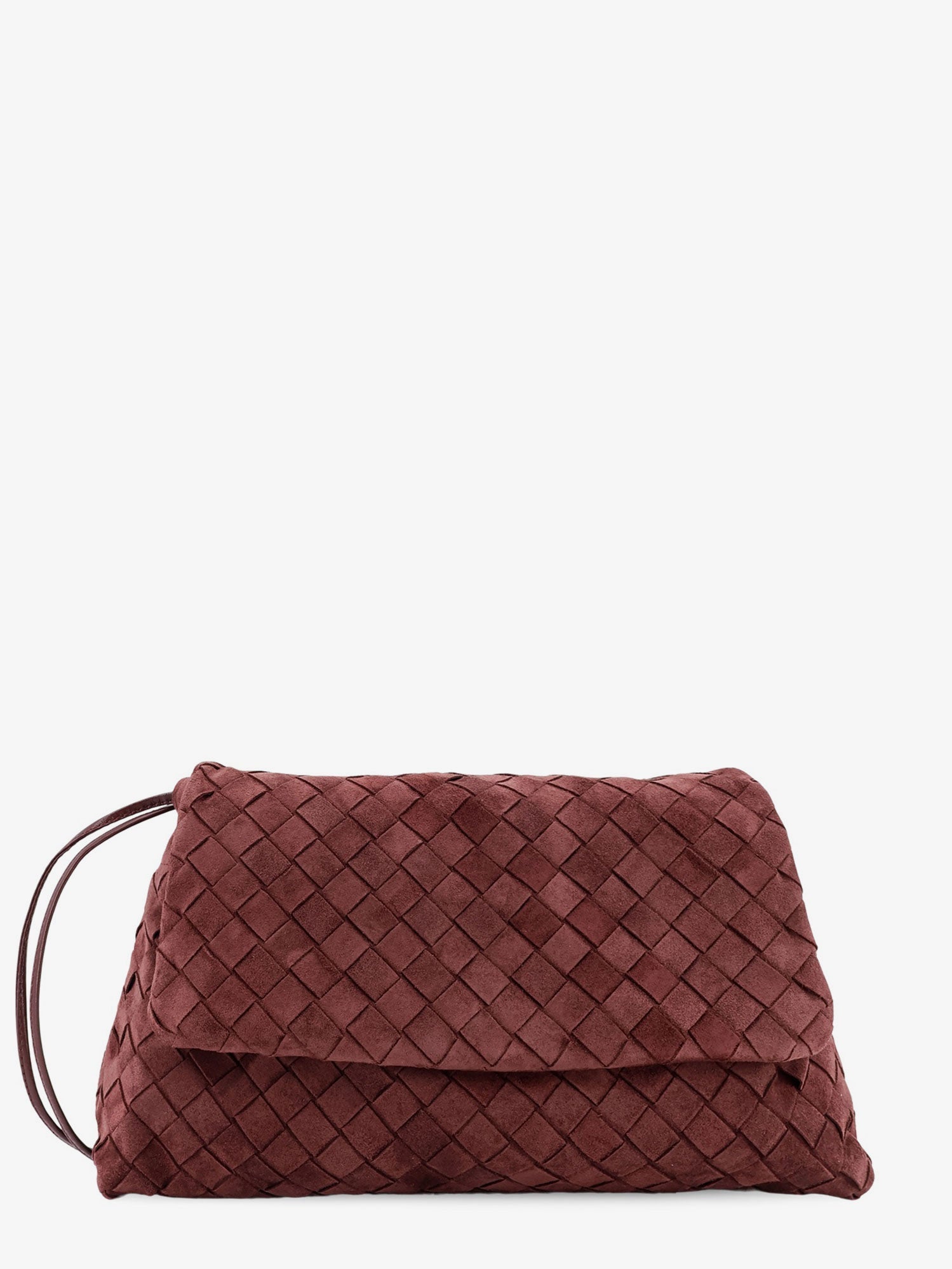 Bottega Veneta Women Suede Giorno Crossbody Bag With Intrecciato Motif
