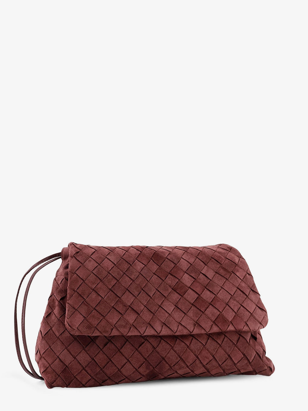 Bottega Veneta Women Suede Giorno Crossbody Bag With Intrecciato Motif