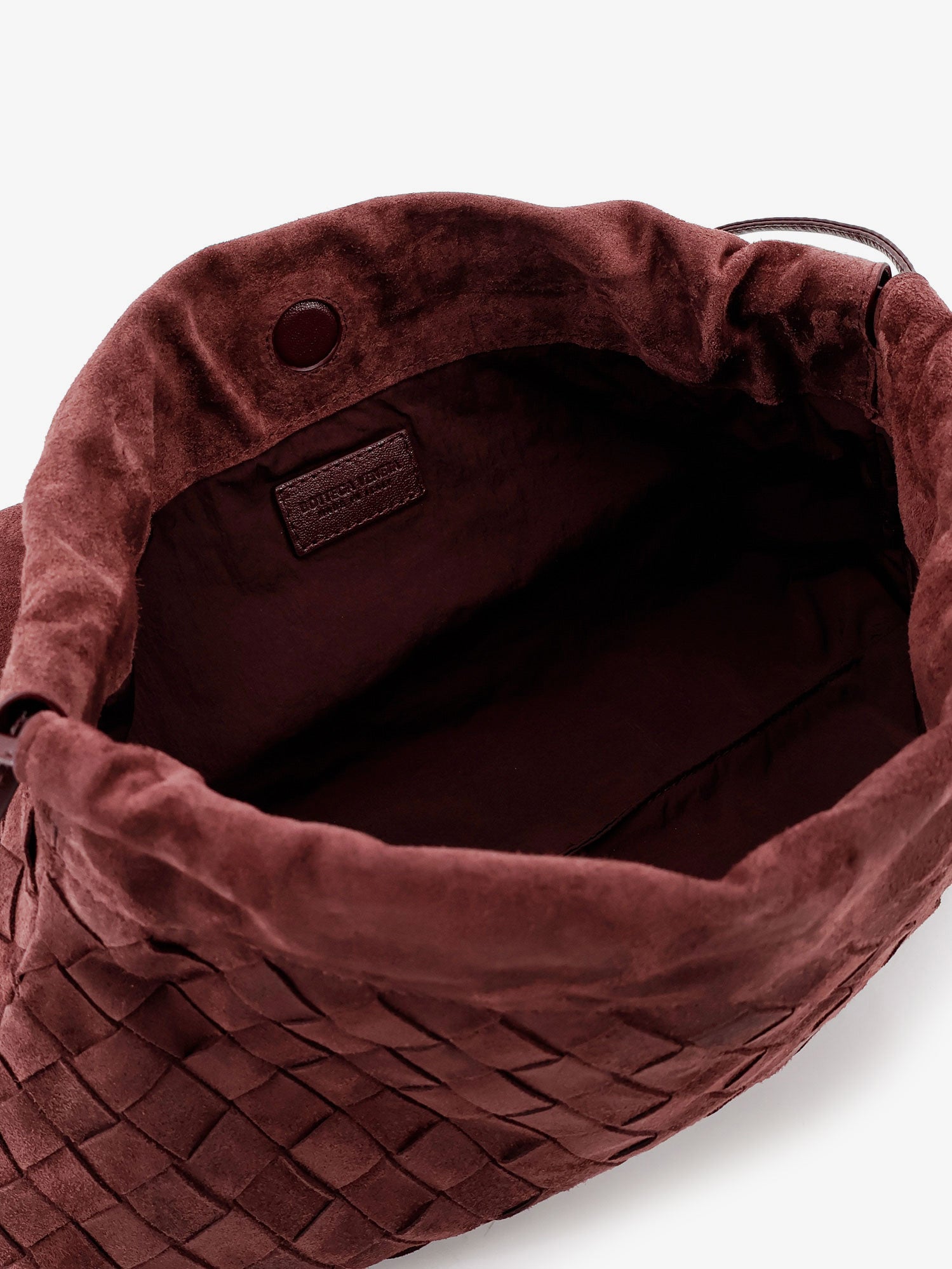 Bottega Veneta Women Suede Giorno Crossbody Bag With Intrecciato Motif