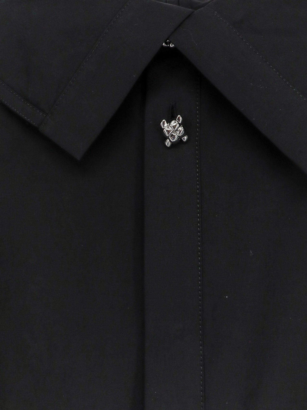 Bottega Veneta Women Compact Cotton Canvas Shirt With Square Knot Buttons