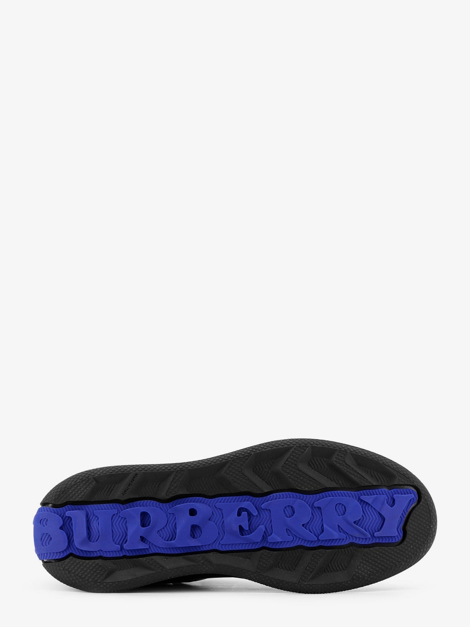 Burberry Men Leather Sneakers With Traditional Check Inserts