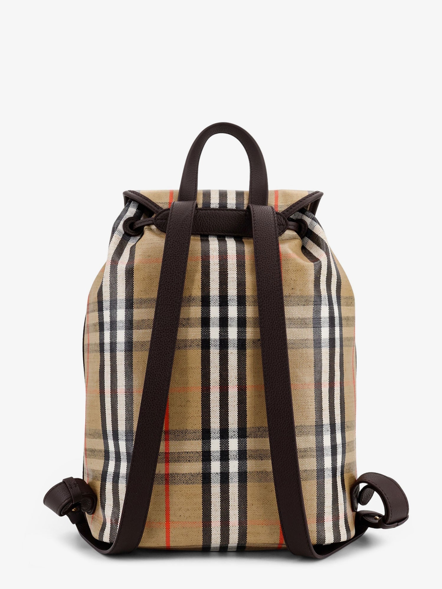 Burberry Men Highlands Coated Canvas Backpack With Front Logo