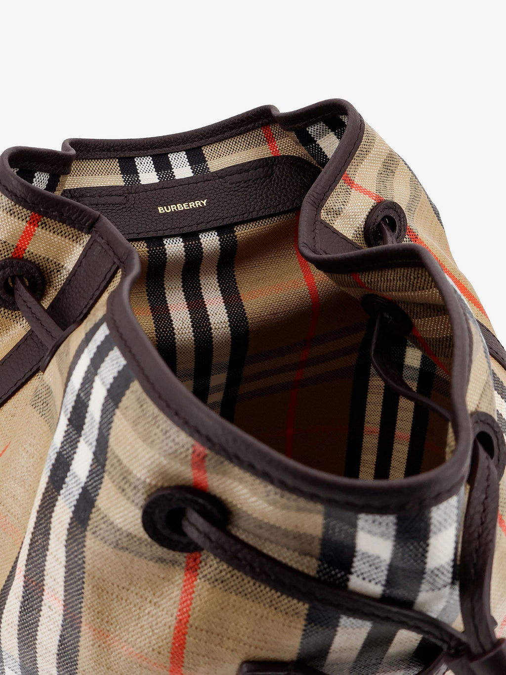 Burberry Men Highlands Coated Canvas Backpack With Front Logo