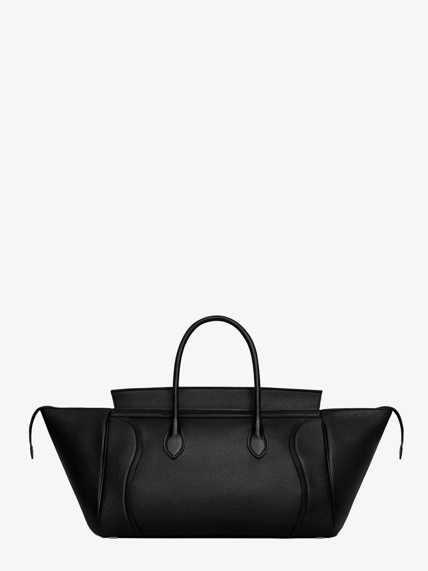 Celine Women Luggage Leather Handbag With Logo Lettering On The Front