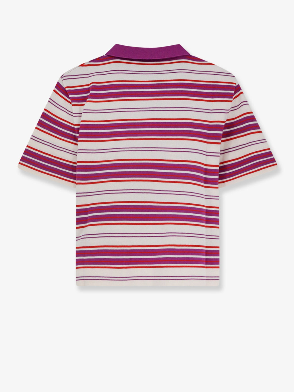 Celine Women Cotton Polo Shirt With Striped Pattern