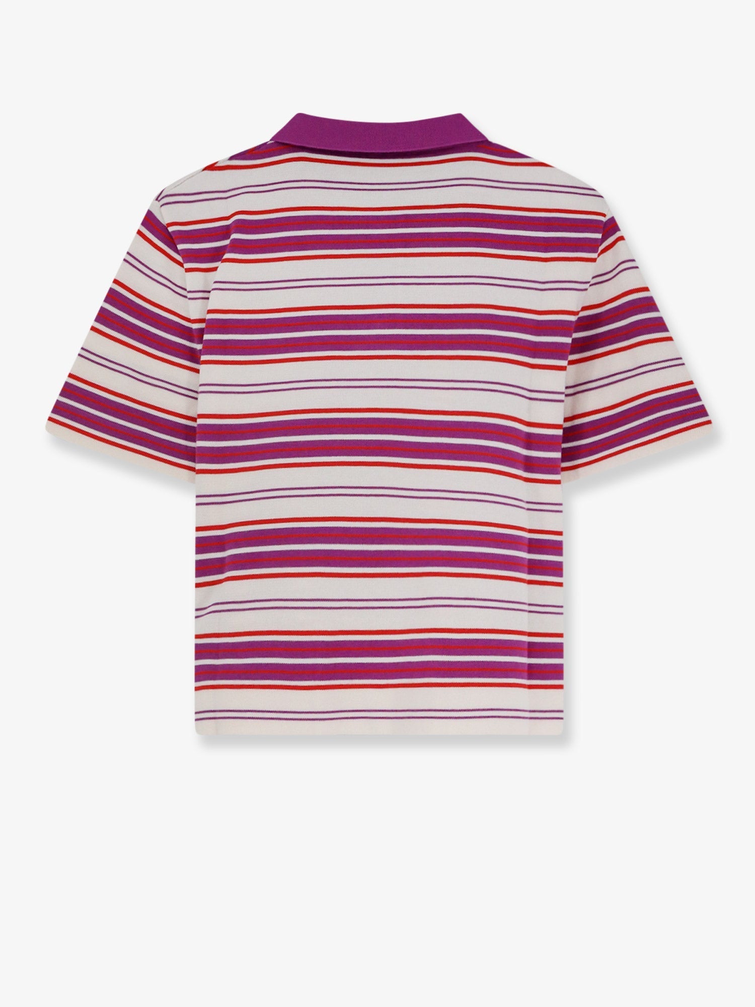 Celine Women Cotton Polo Shirt With Striped Pattern