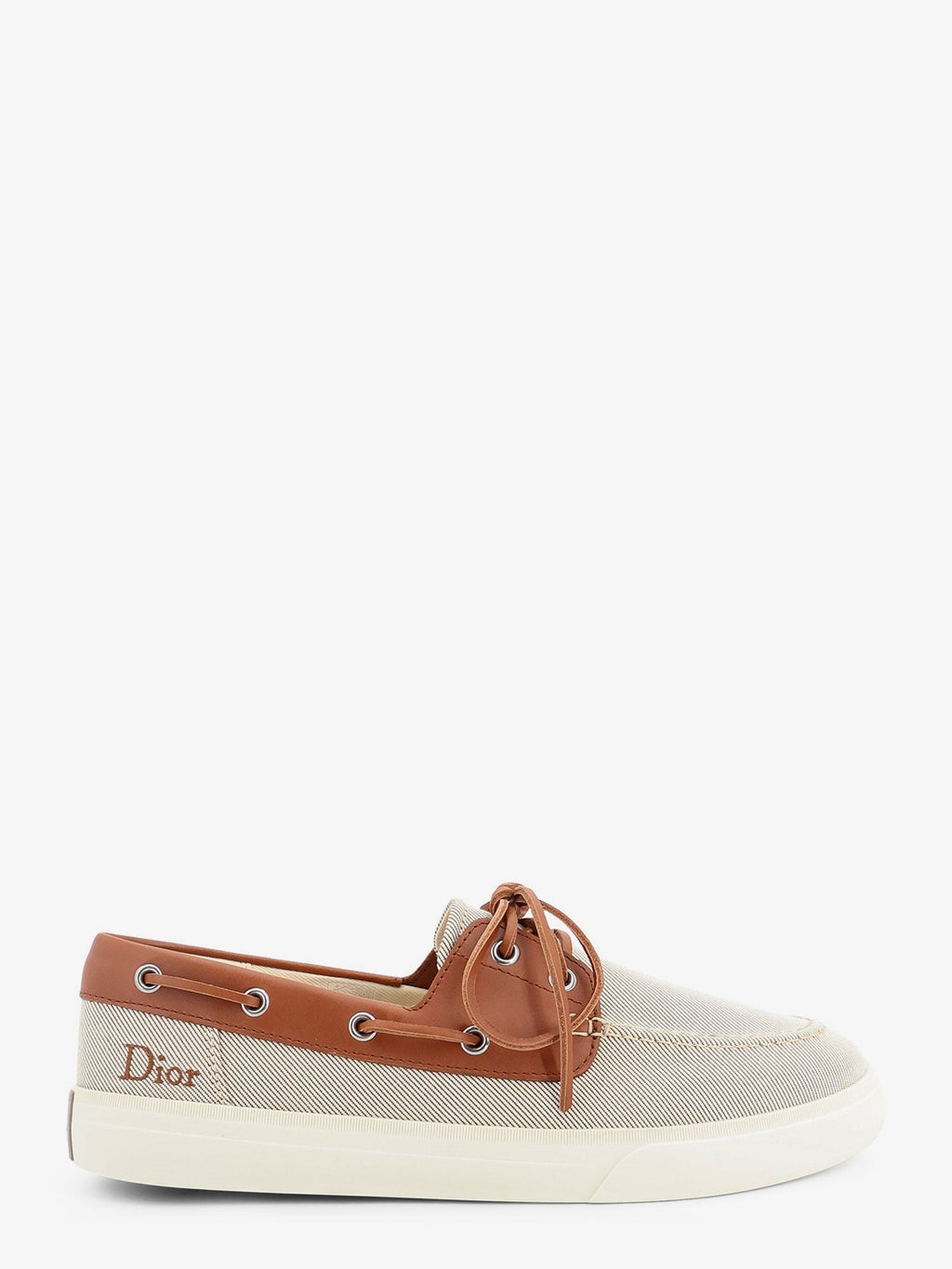 Dior Men Chester Dioriviera Canvas And Leather Loafers
