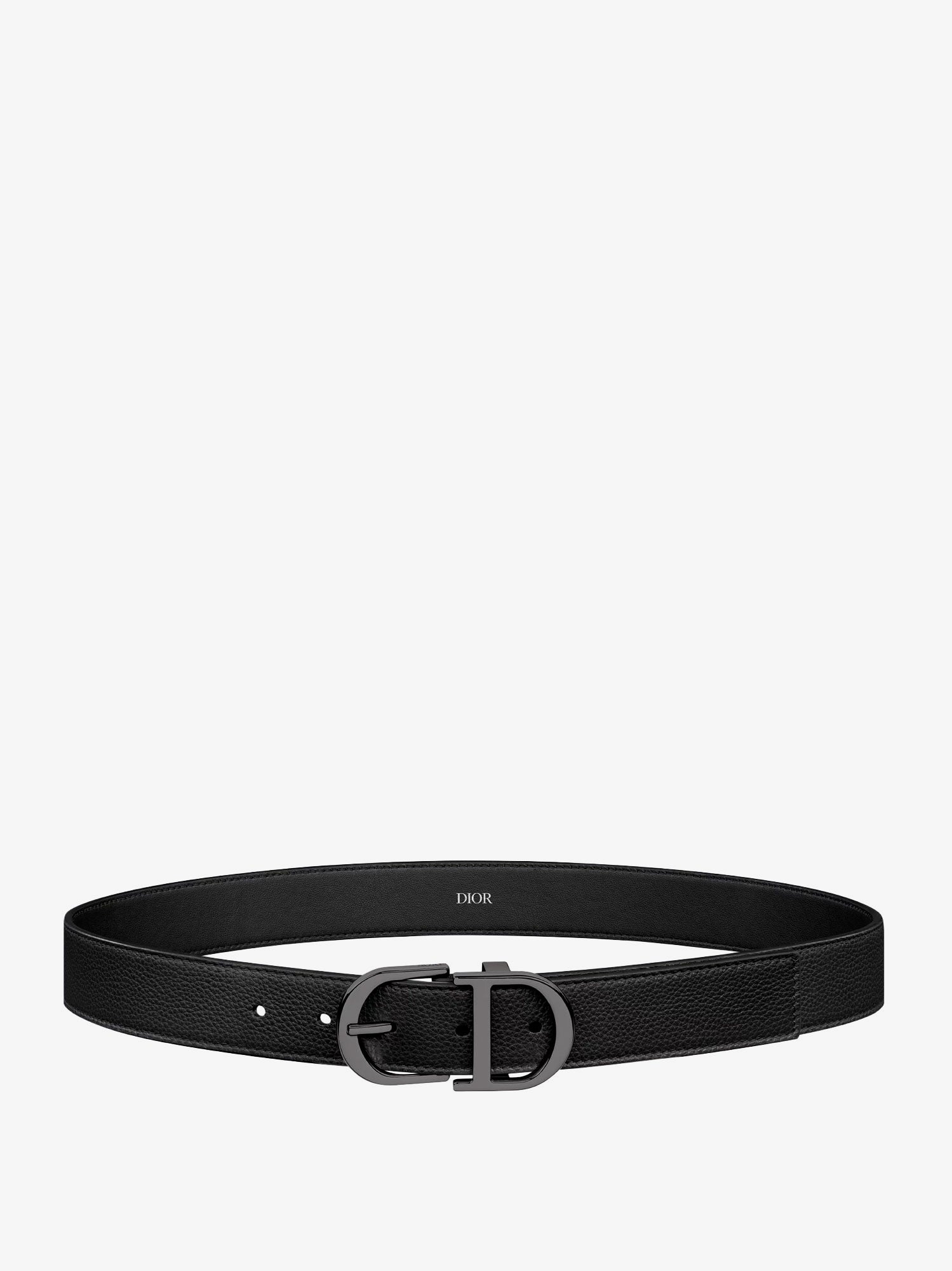 Dior Men Leather Belt With Metal Cd Logo