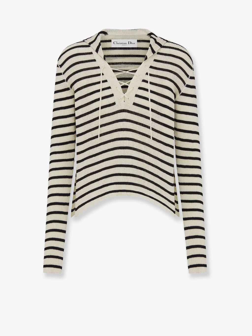 Dior Women Dioriviera Striped Linen And Silk Sweater