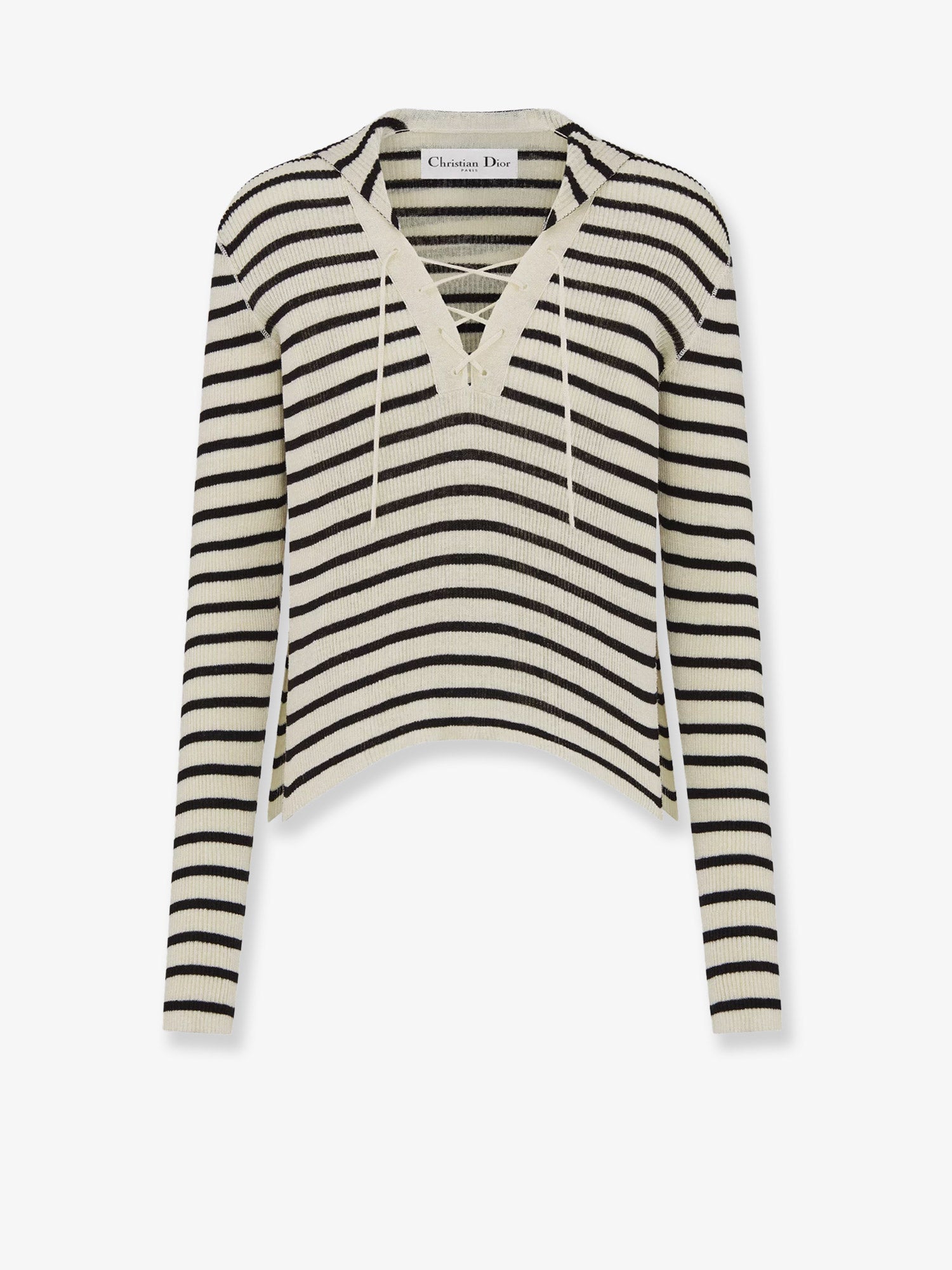 Dior Women Dioriviera Striped Linen And Silk Sweater
