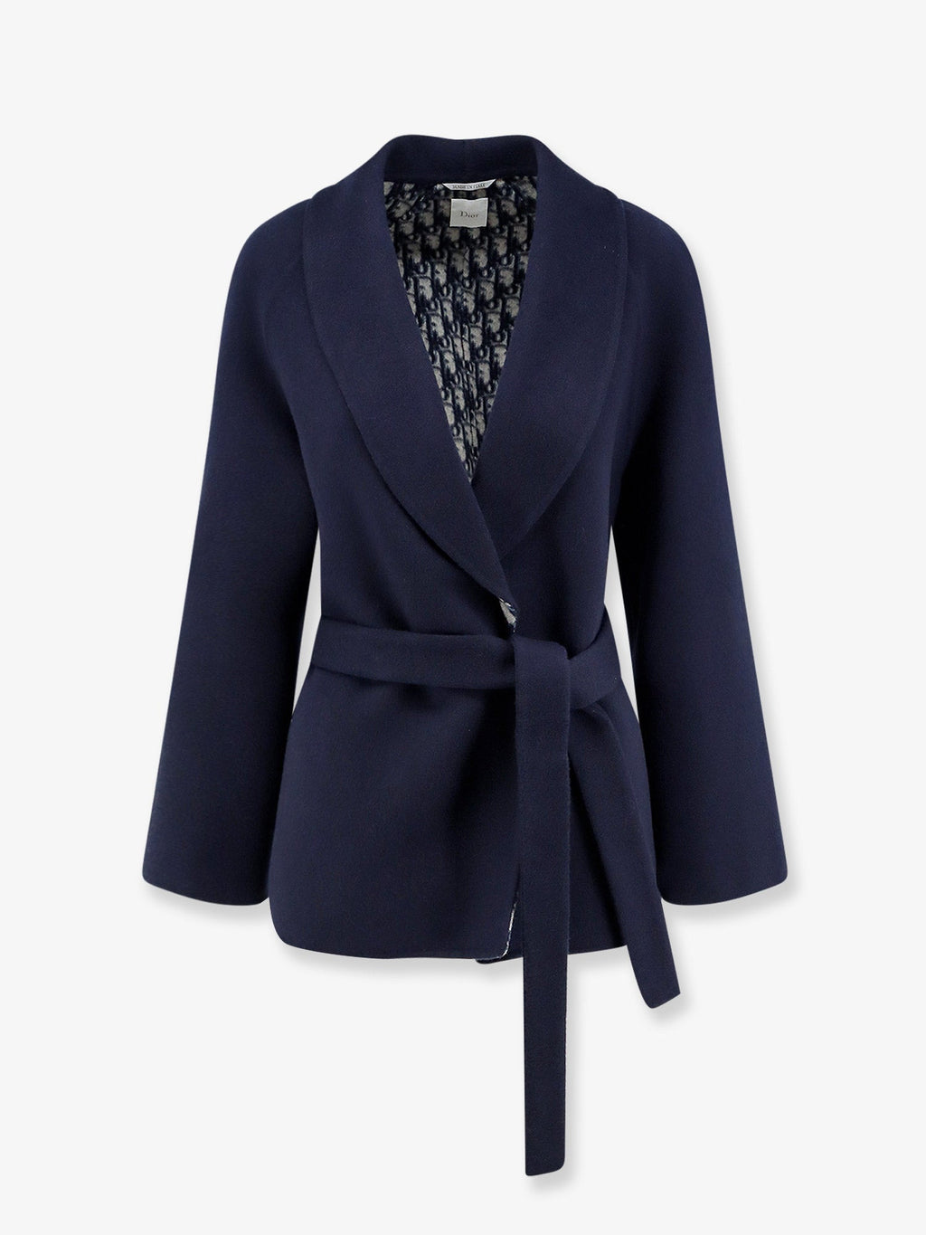 Dior Women Double-Breasted Virgin Wool And Silk Caban