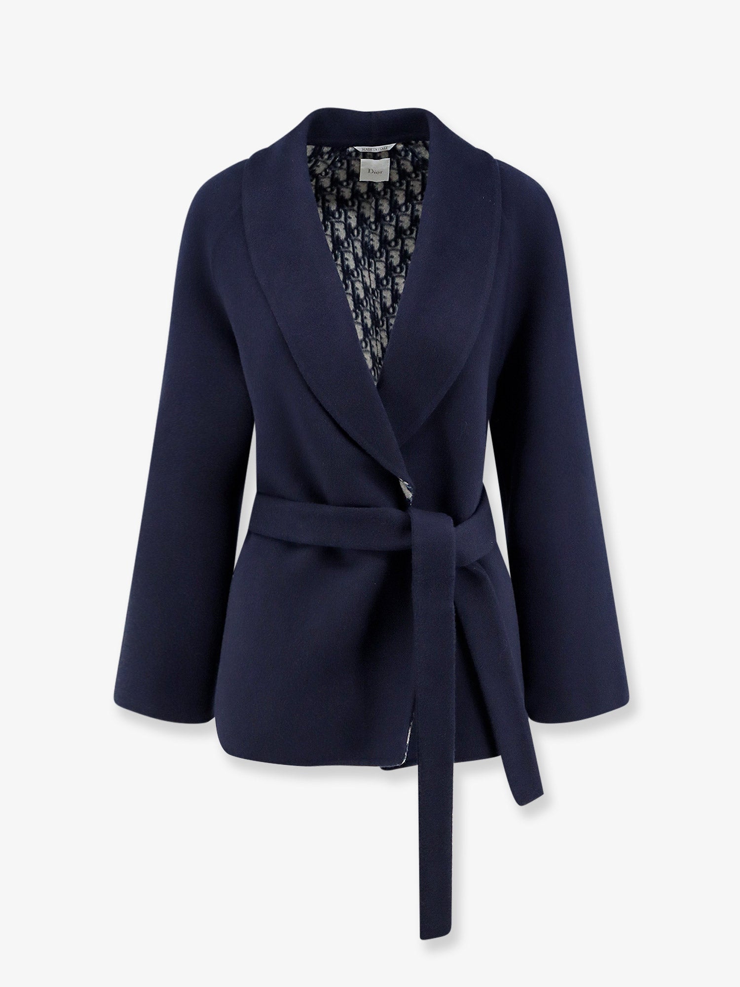 Dior Women Double-Breasted Virgin Wool And Silk Caban