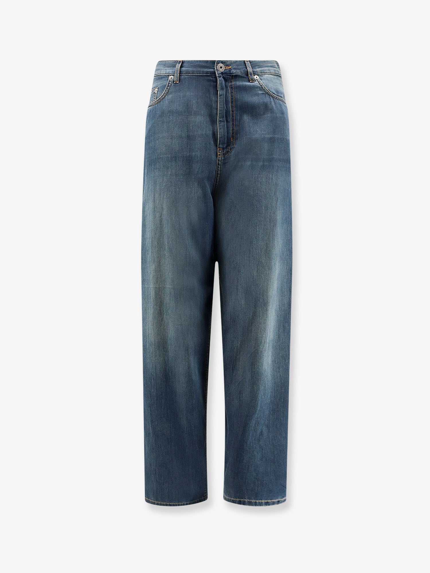Dior Women Light Denim Jeans With Vintage Effect