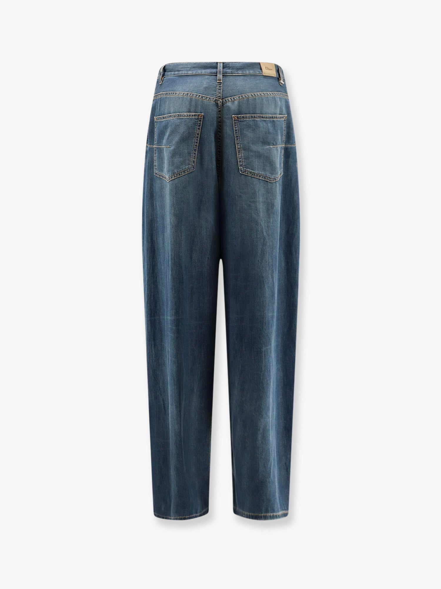 Dior Women Light Denim Jeans With Vintage Effect