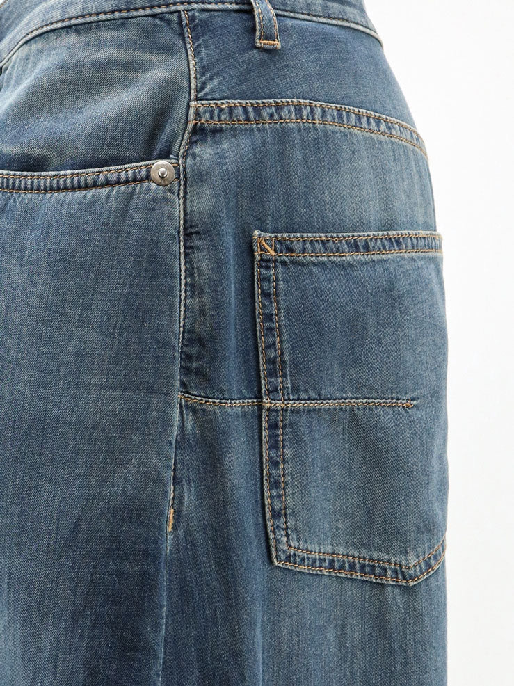 Dior Women Light Denim Jeans With Vintage Effect