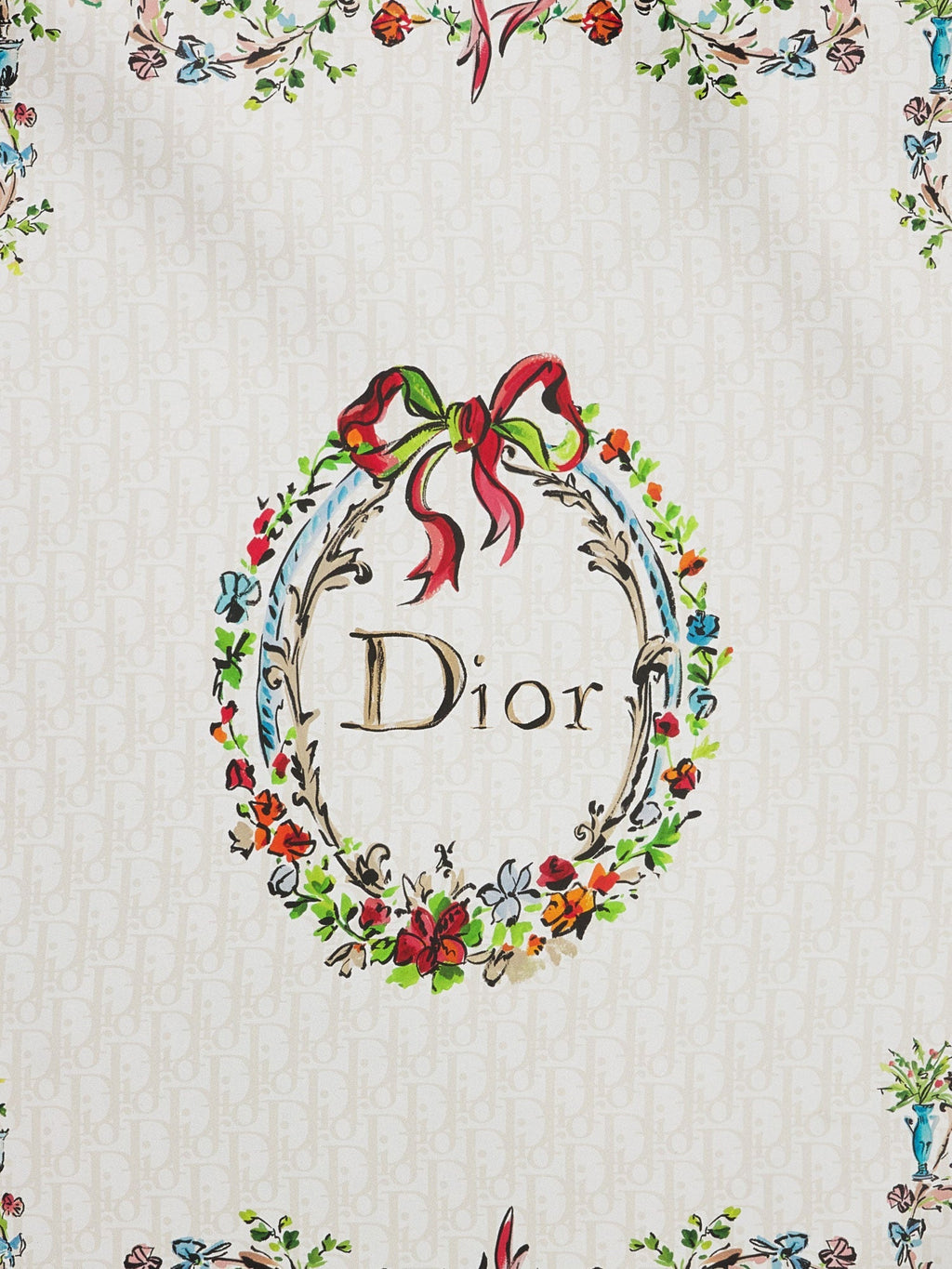 Dior Women Dior Arabesque Dioriviera 90 Silk Foulard