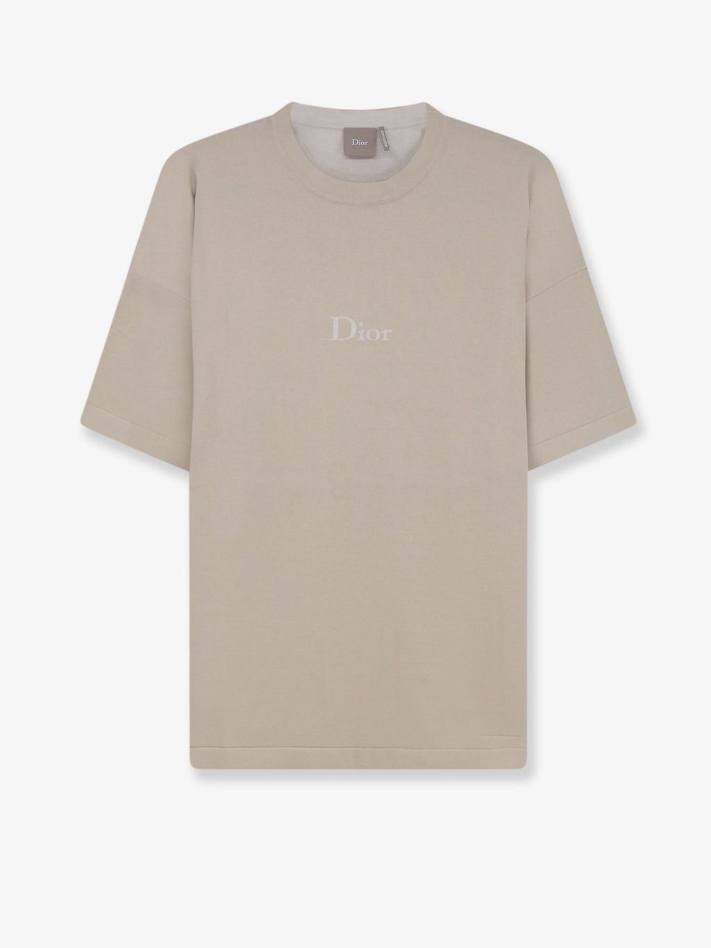 Dior Men Cotton T-Shirt With Lettering Logo