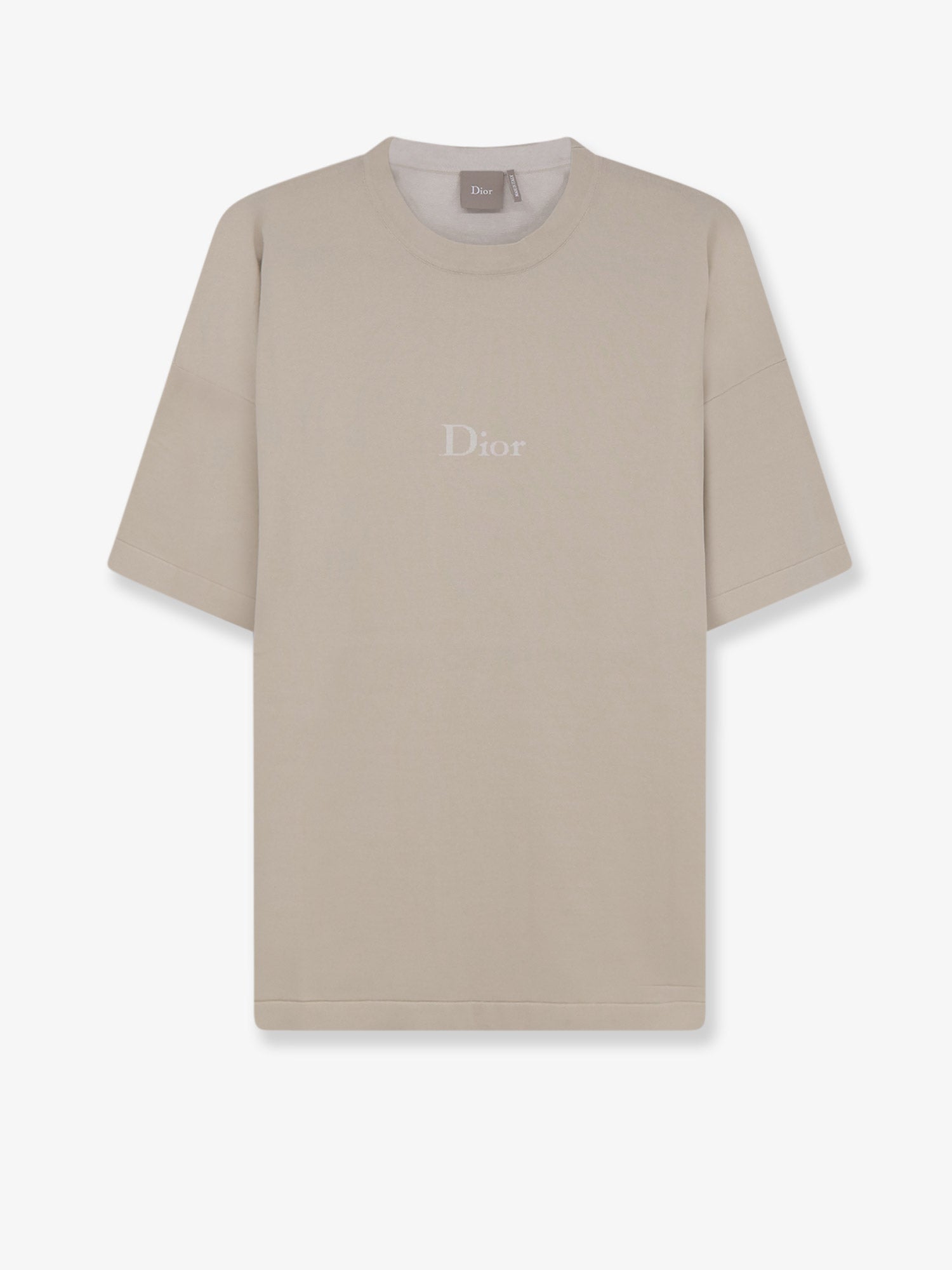 Dior Men Cotton T-Shirt With Lettering Logo