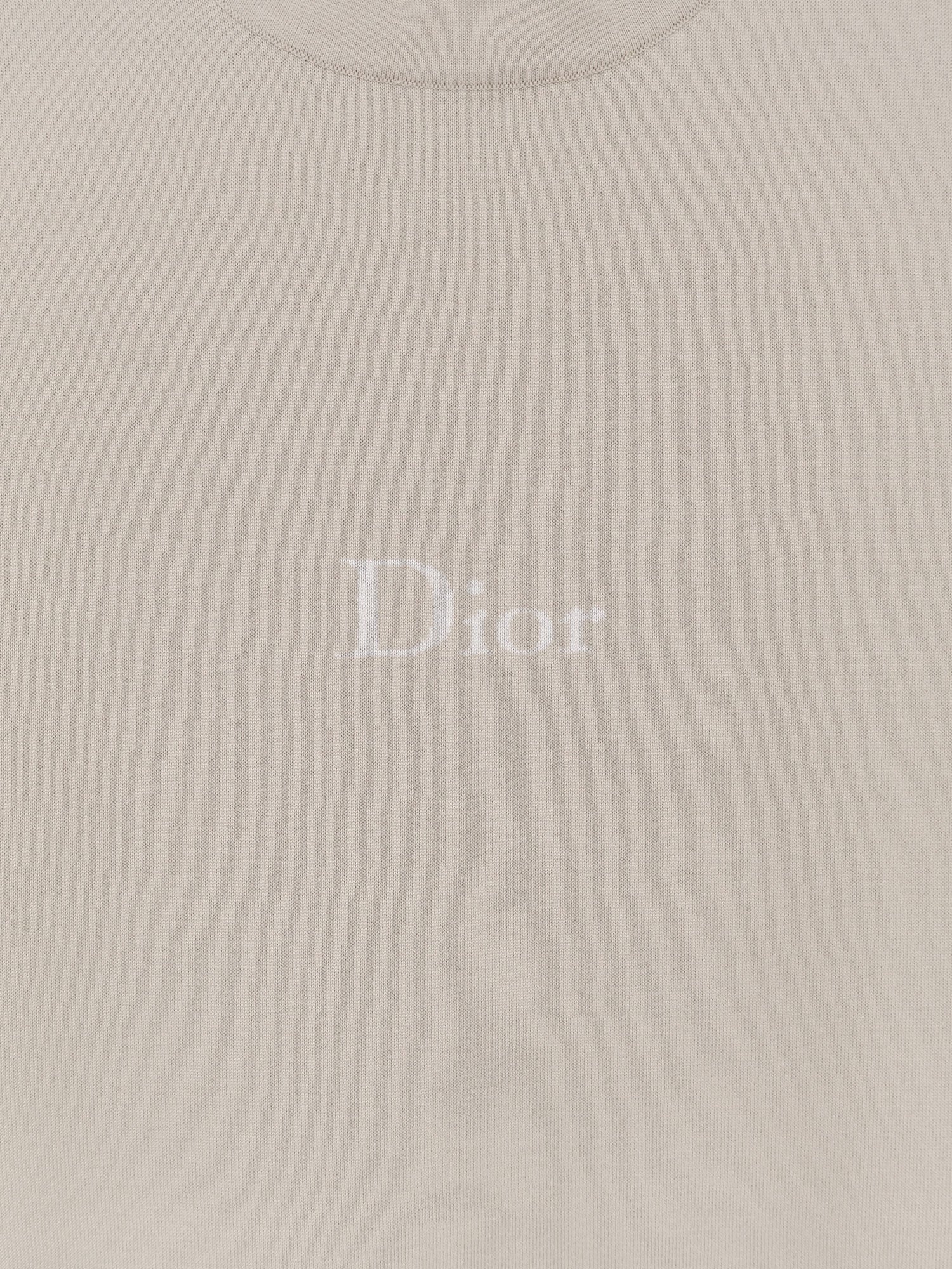 Dior Men Cotton T-Shirt With Lettering Logo