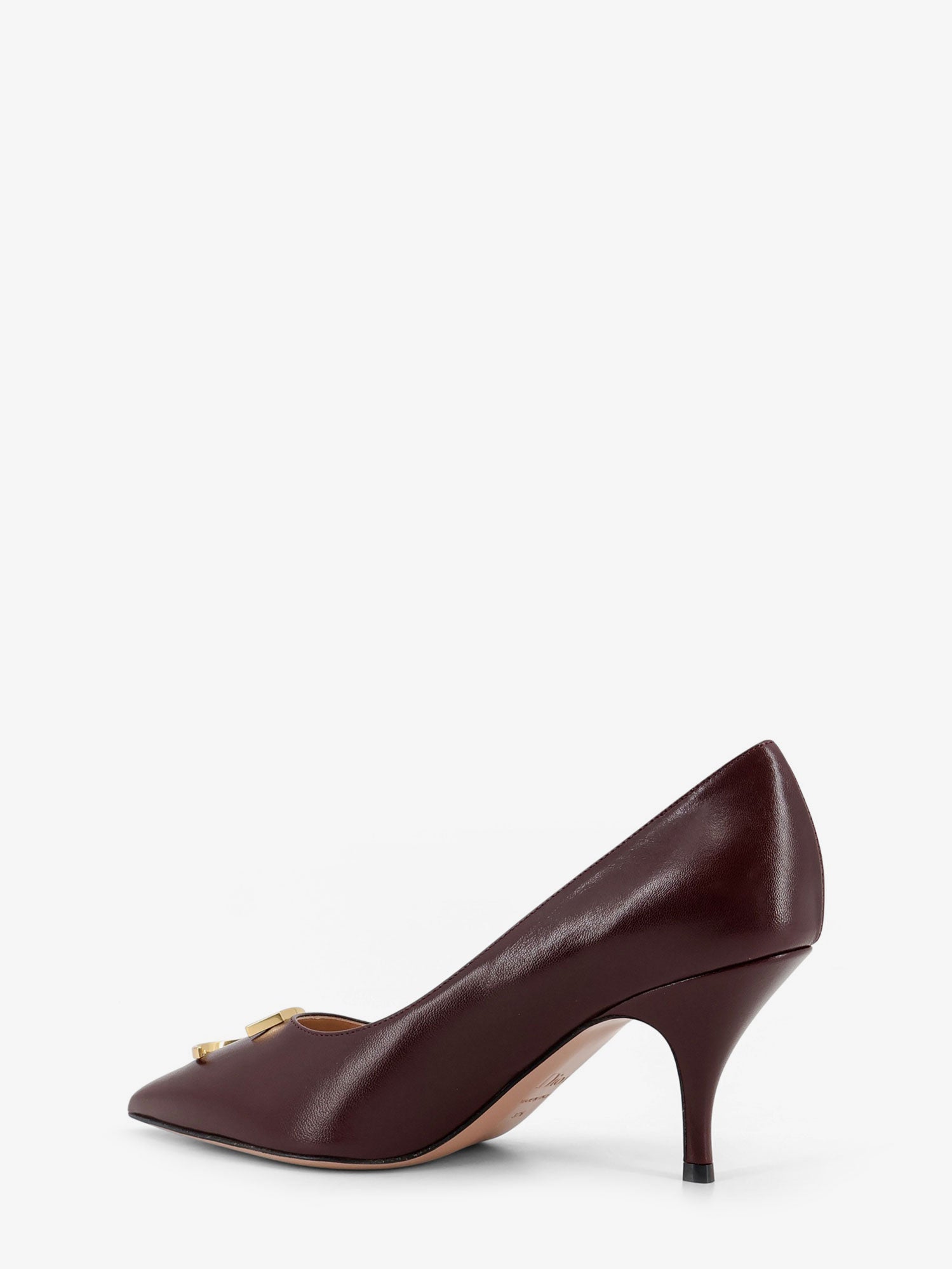 Dior Women Dior Initials Leather Pumps With Metal Cd Initials