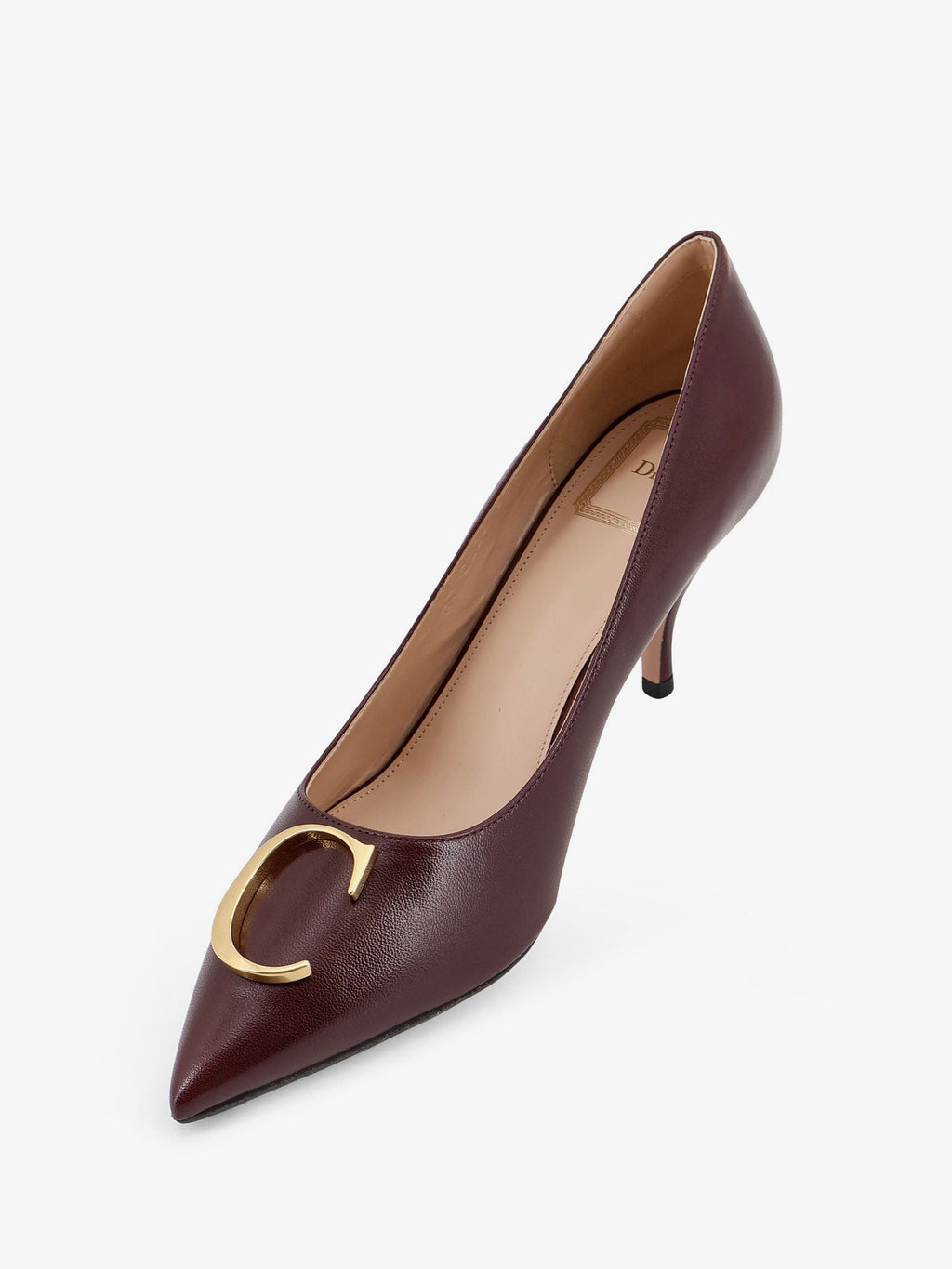 Dior Women Dior Initials Leather Pumps With Metal Cd Initials