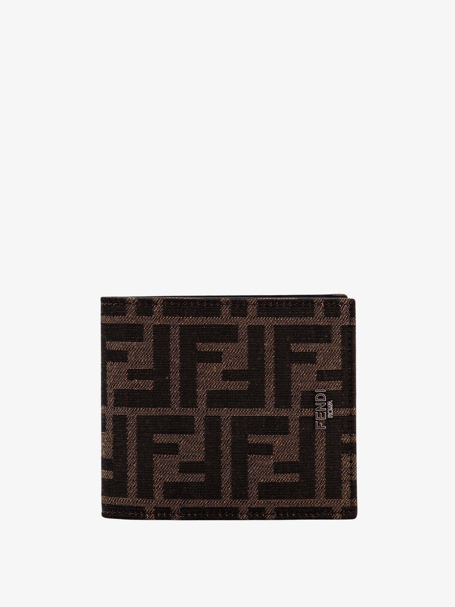 Fendi Men Bifold Wallet In Ff Jacquard Fabric