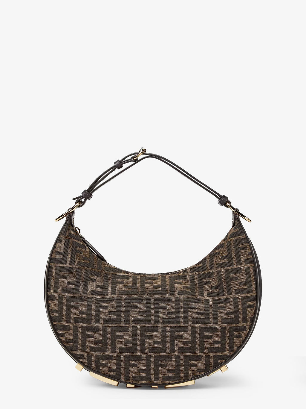 Fendi Women Fendigraphy Small Ff Jacquard Fabric Handbag
