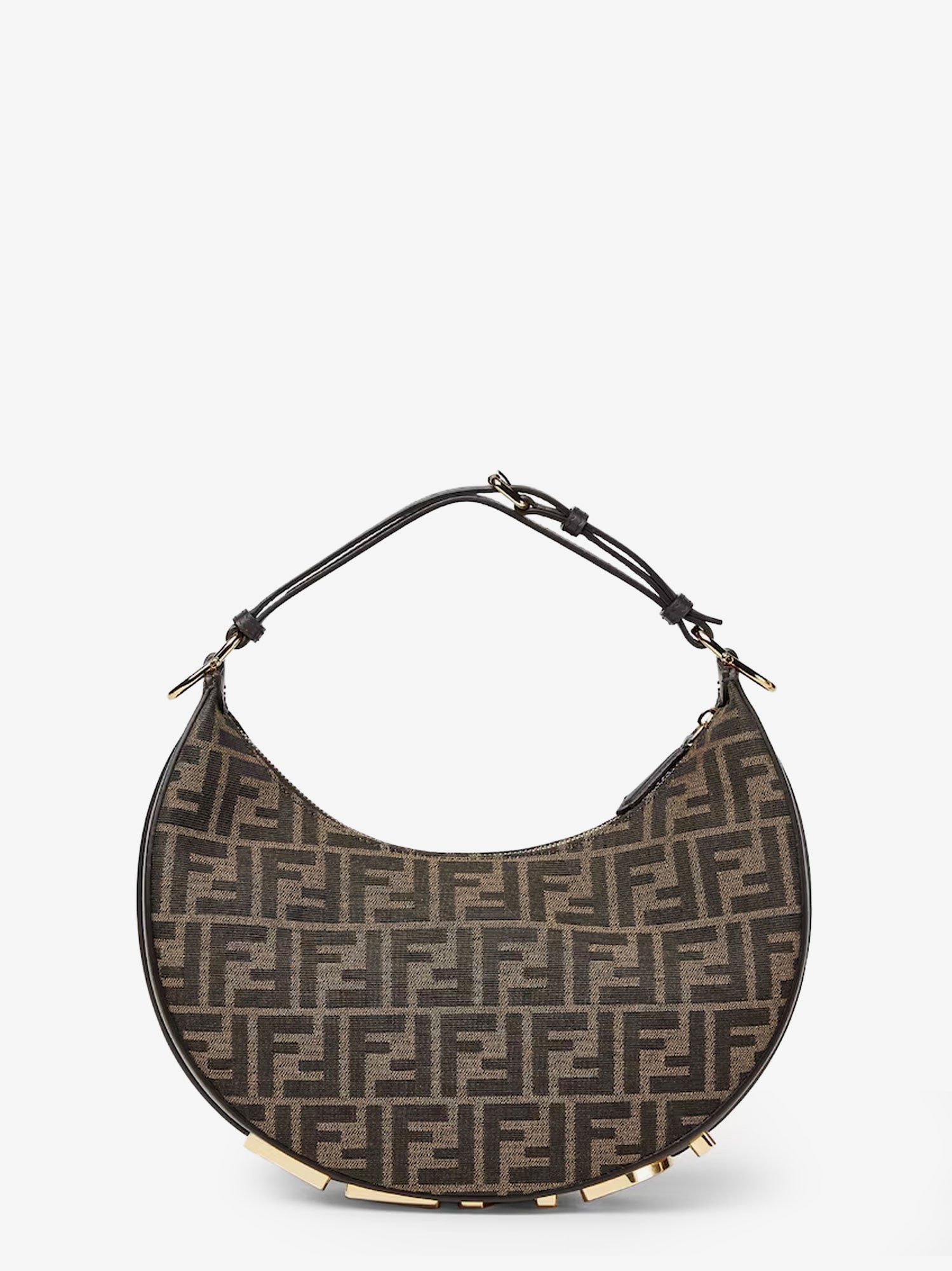 Fendi Women Fendigraphy Small Ff Jacquard Fabric Handbag