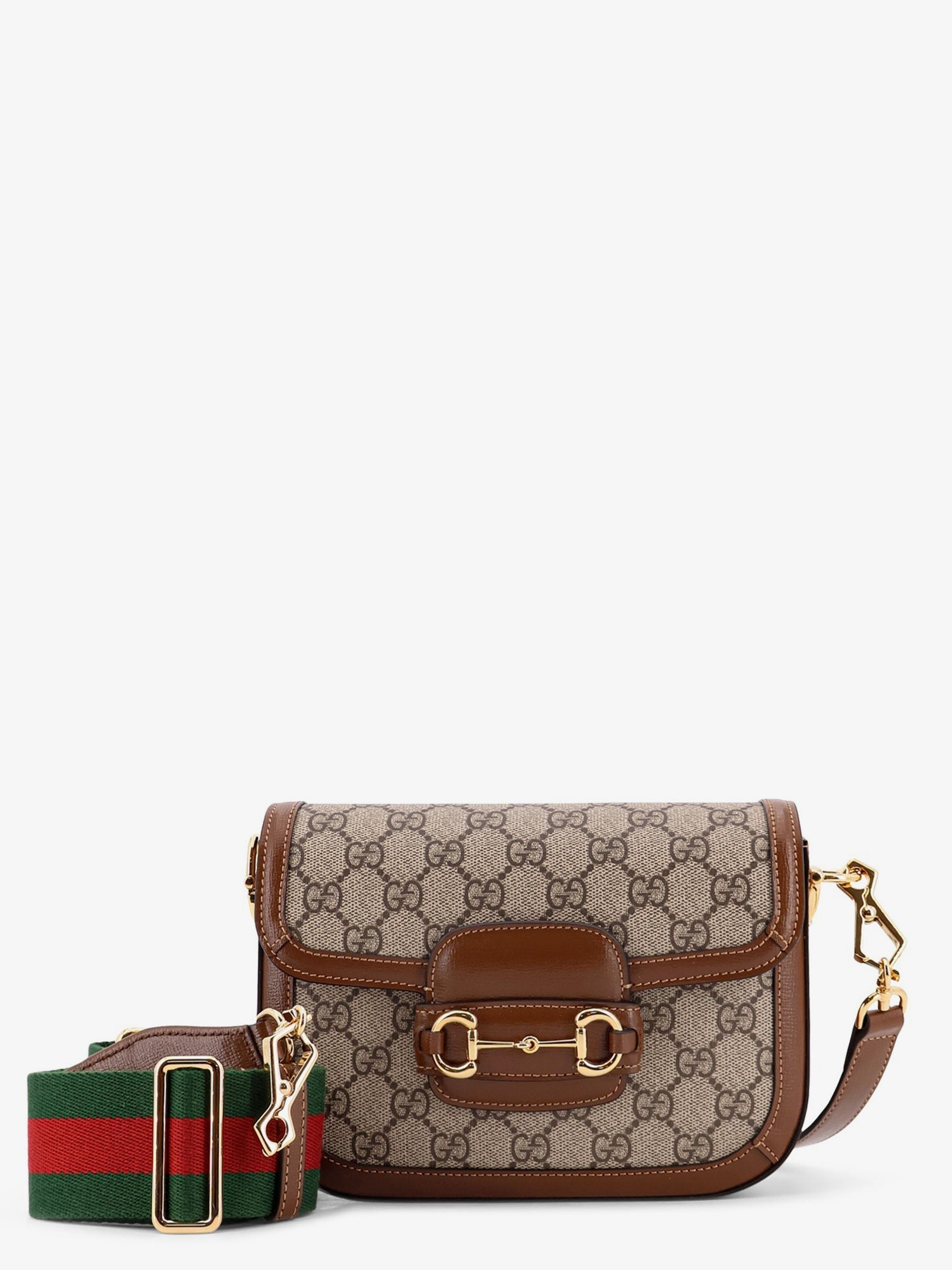 Gucci Women Coated Canvas Gucci Horsebit 1955 Crossbody Bag With Gg Supreme Motif