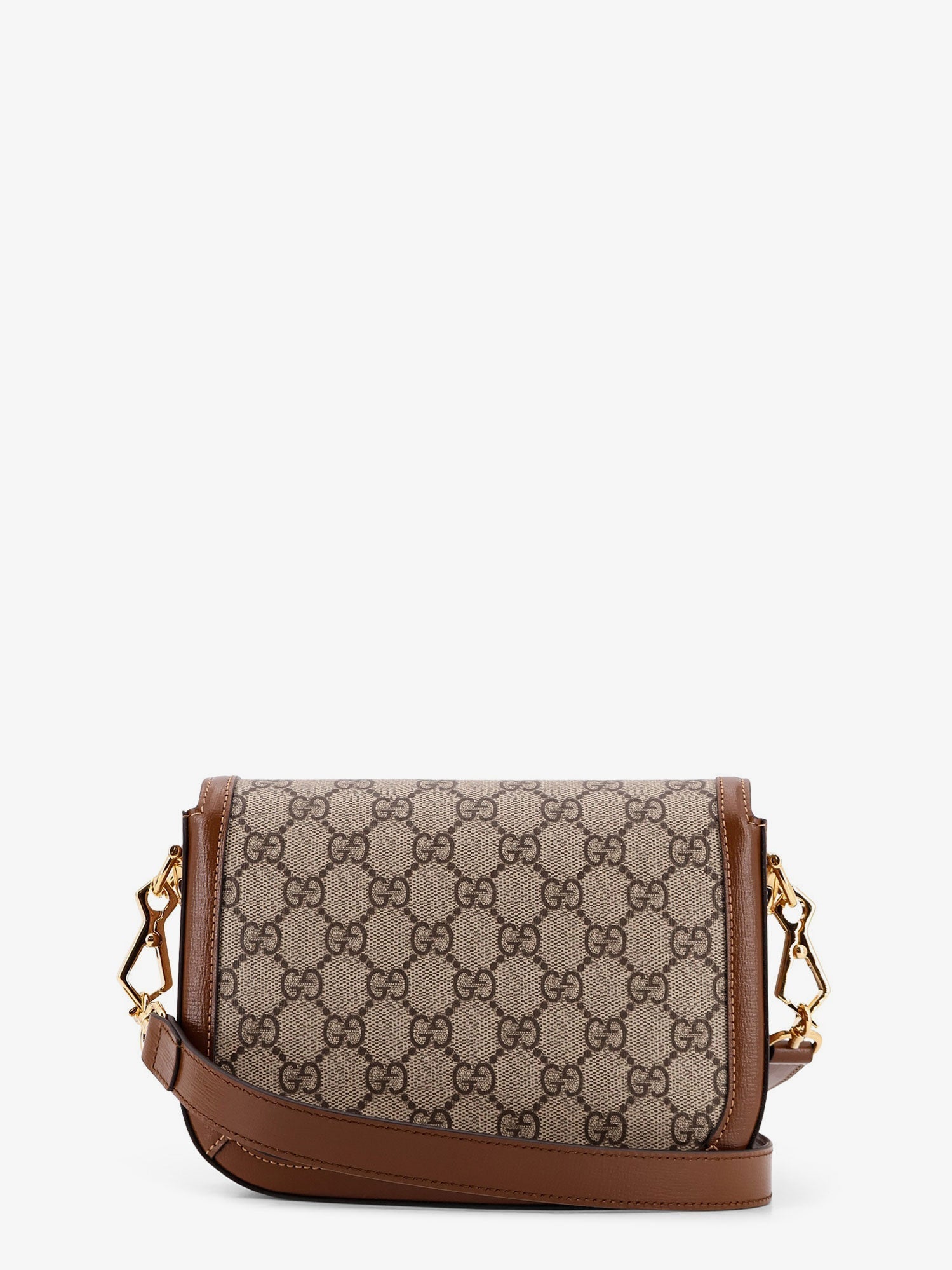 Gucci Women Coated Canvas Gucci Horsebit 1955 Crossbody Bag With Gg Supreme Motif