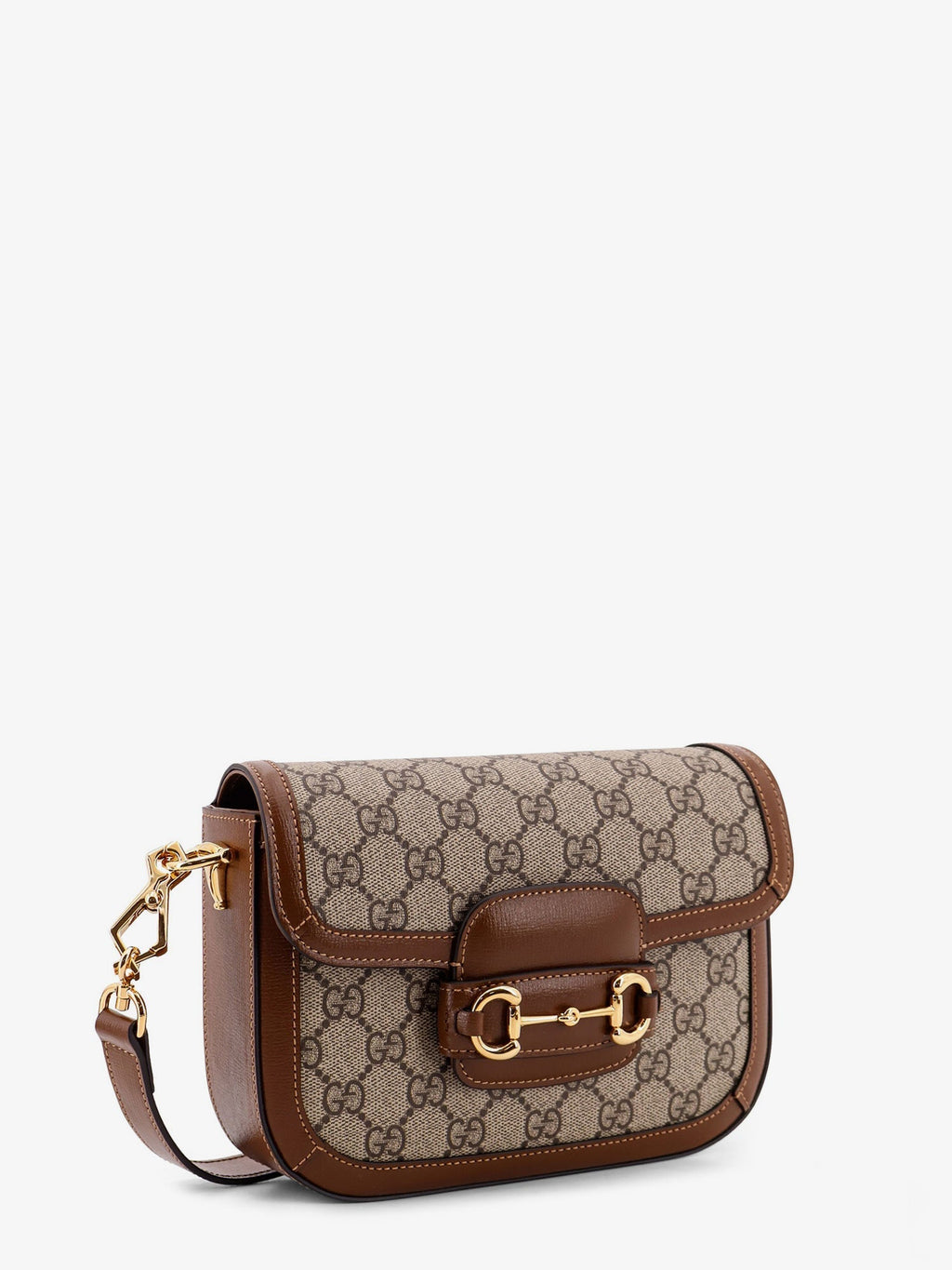 Gucci Women Coated Canvas Gucci Horsebit 1955 Crossbody Bag With Gg Supreme Motif
