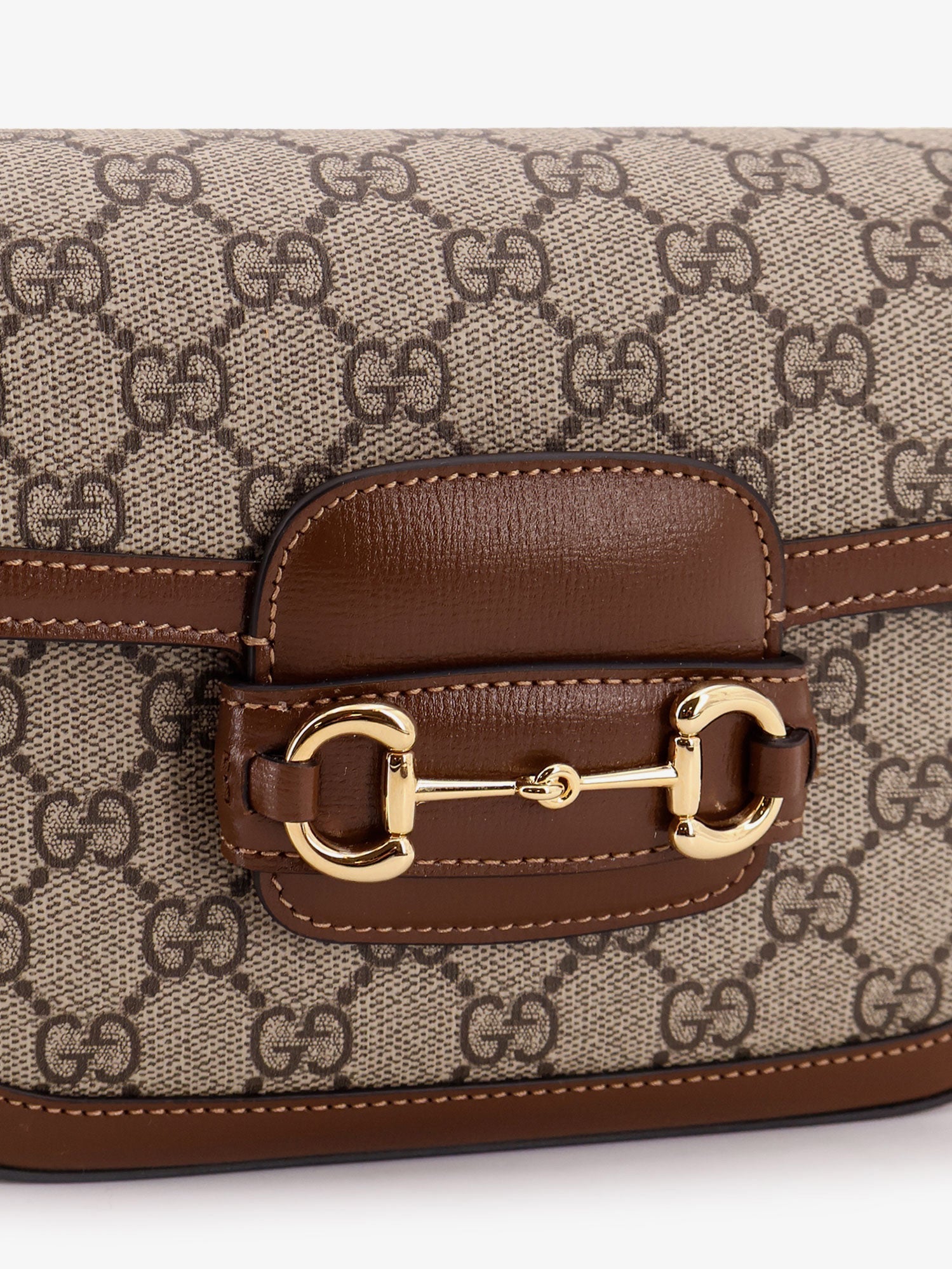 Gucci Women Coated Canvas Gucci Horsebit 1955 Crossbody Bag With Gg Supreme Motif