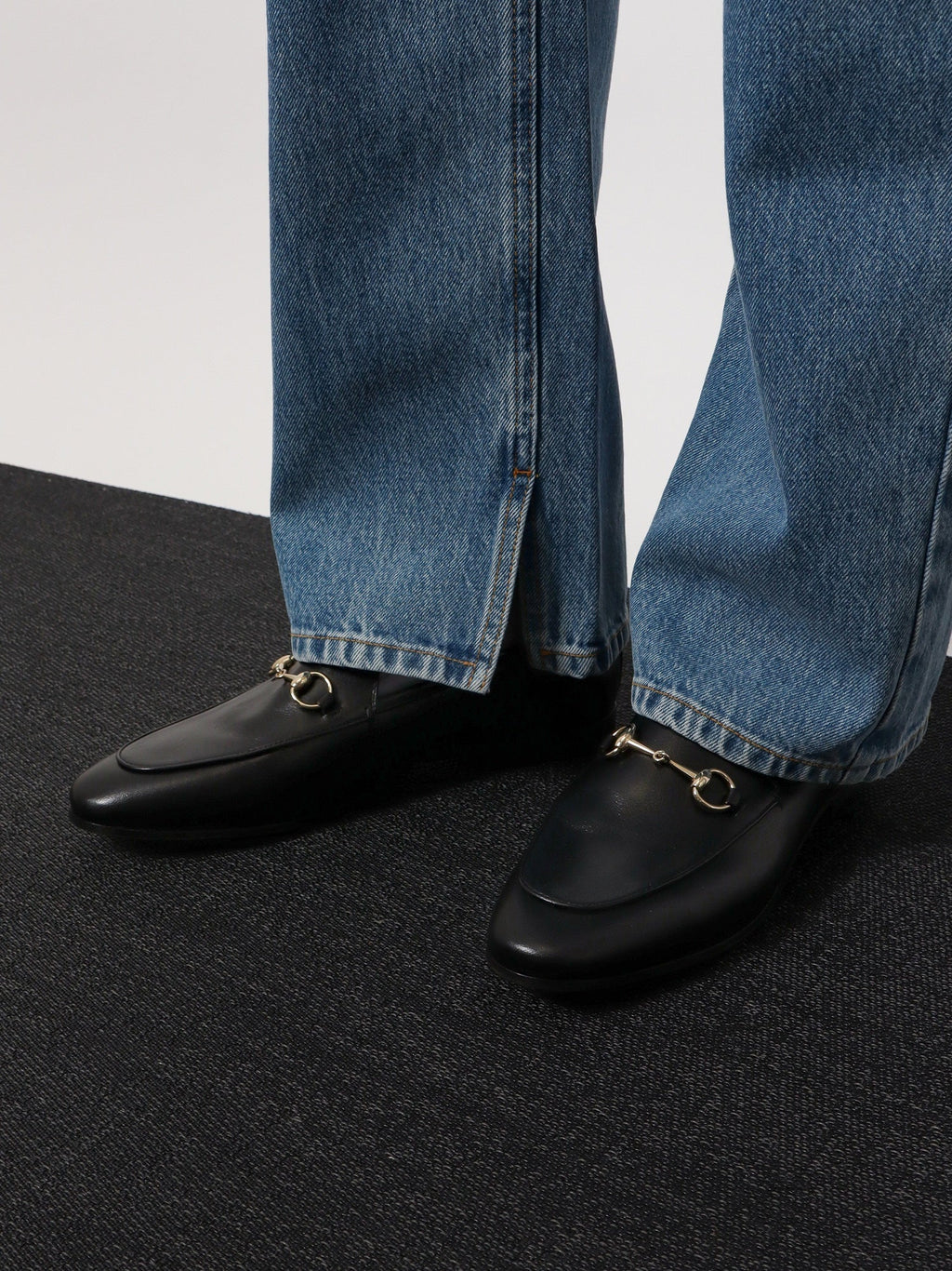 Gucci Women Leather Jordaan Loafers