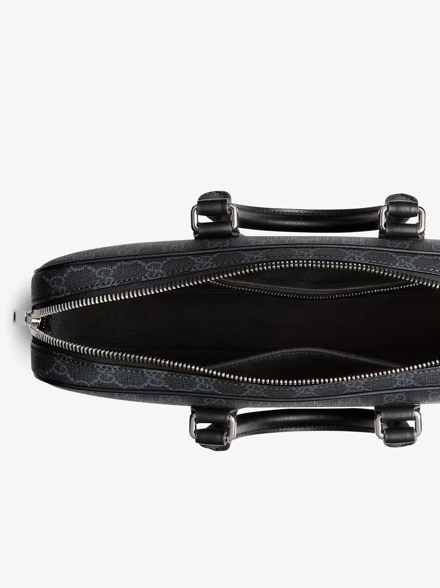 Gucci Men Gg Supreme Fabric And Leather Briefcase
